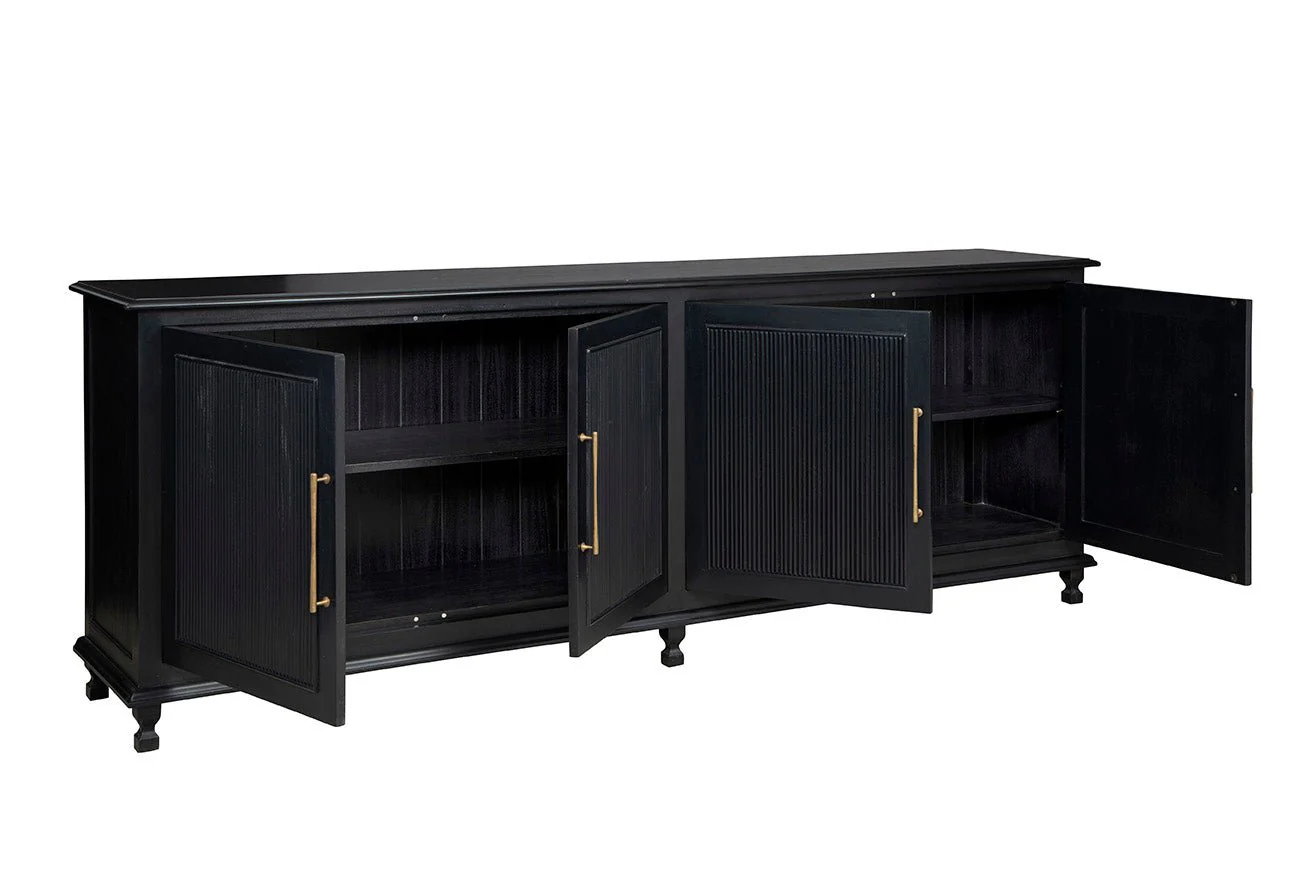 Sutton Black Wood Sideboard - Image 3