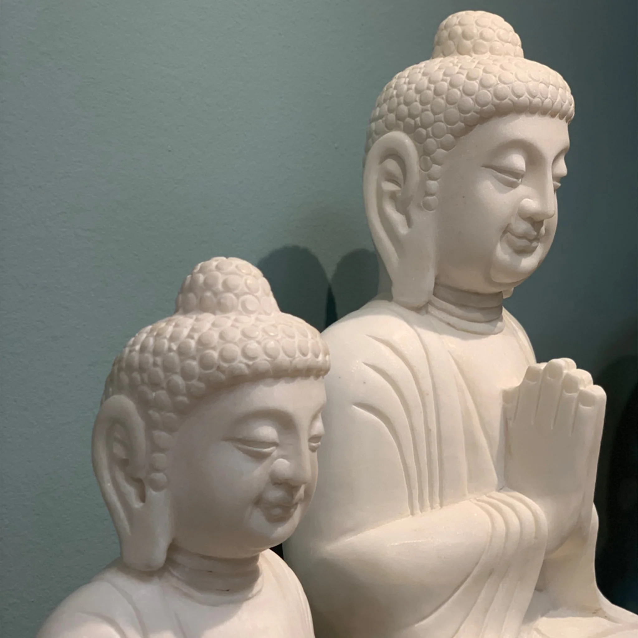 Talorin Marble Praying Buddha - Image 3