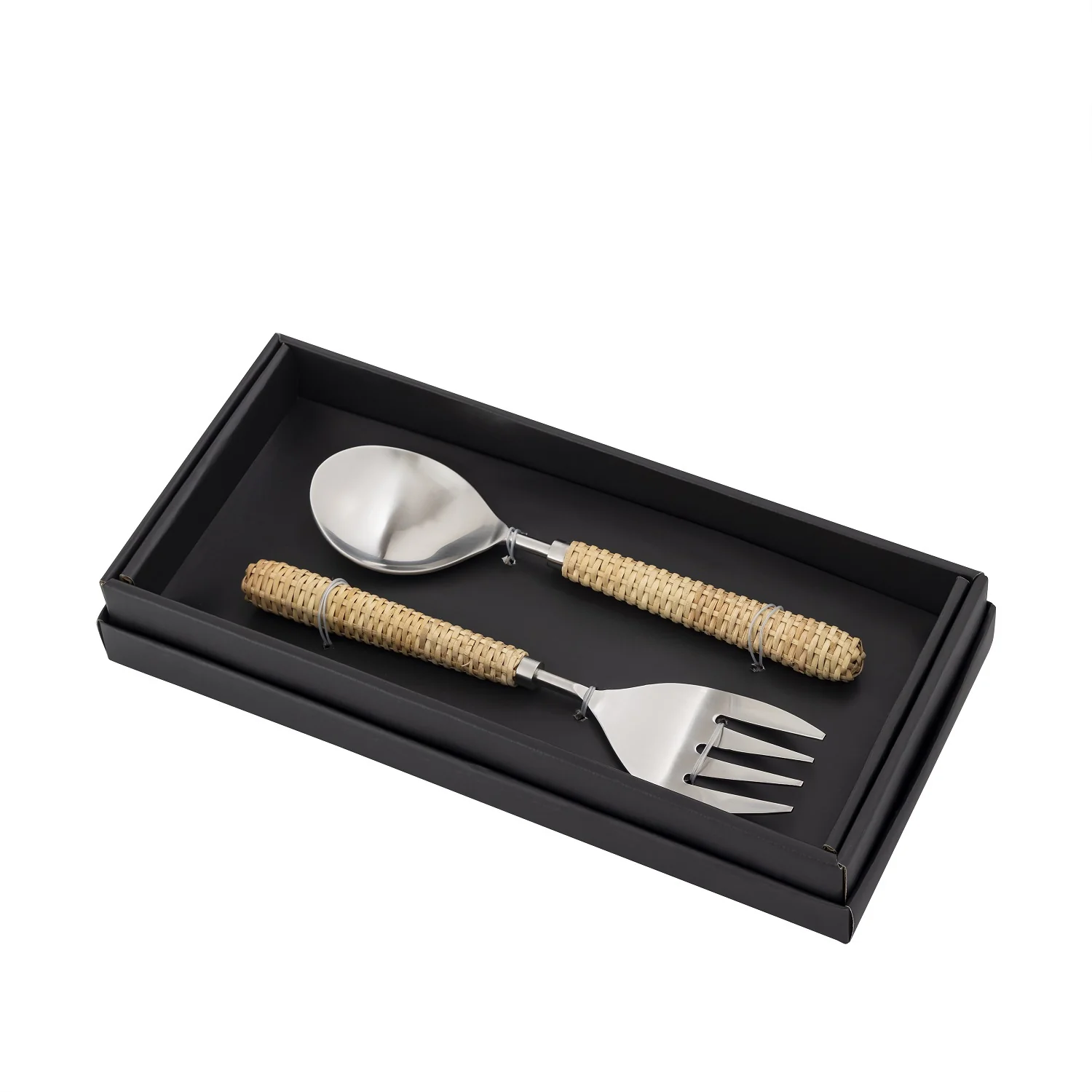 Talvane Rattan Salad Set - Image 4