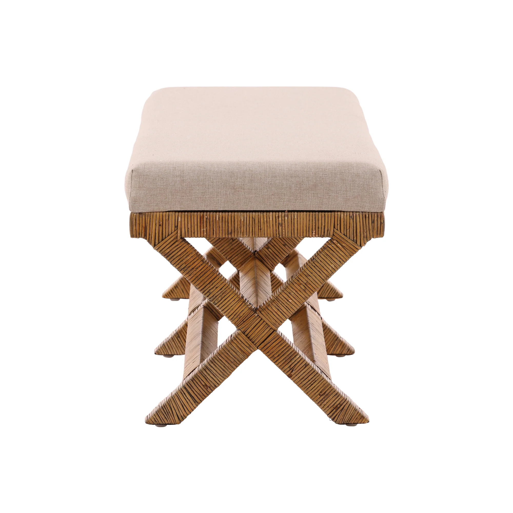 Talvera Woven Rattan Bench - Image 4