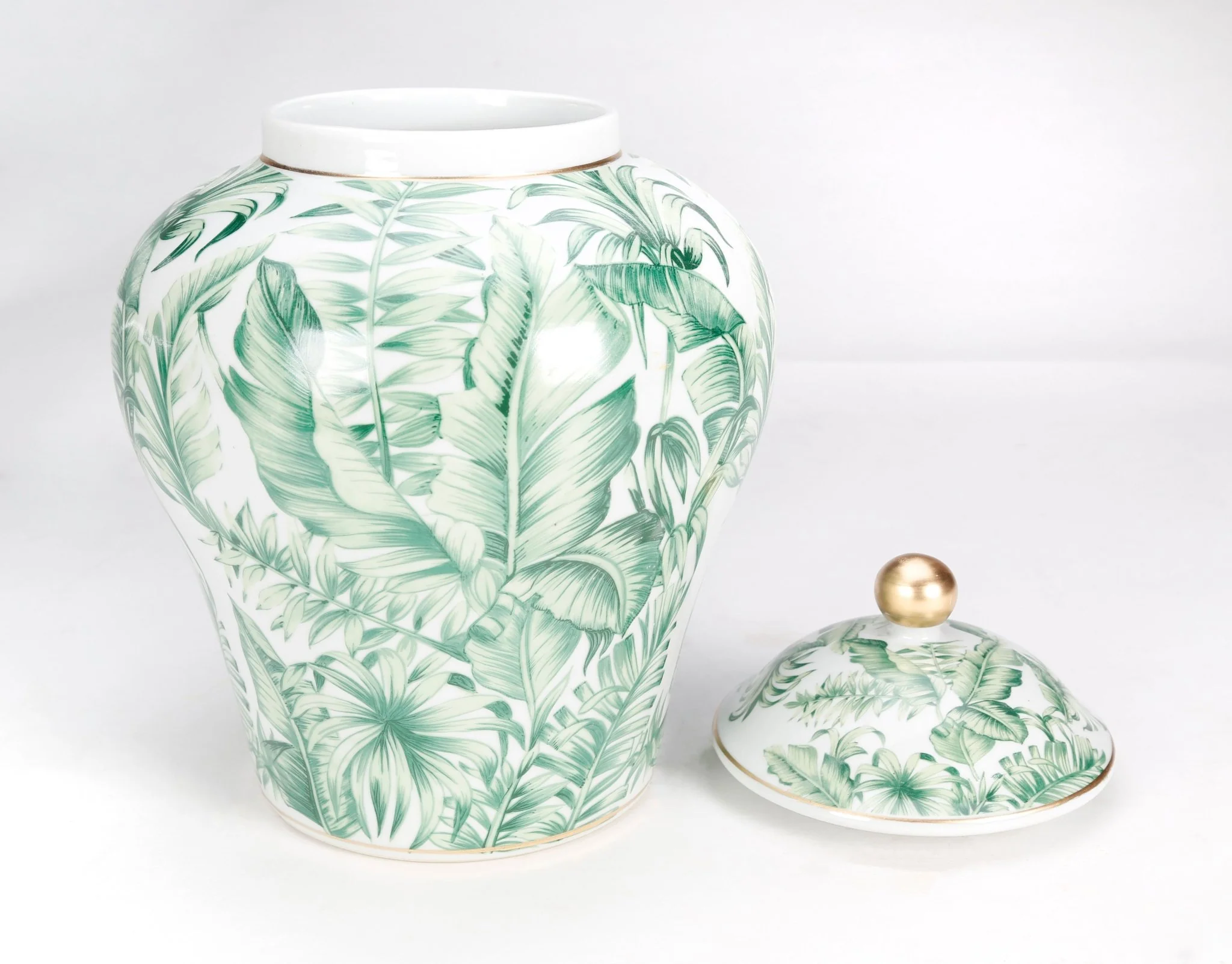Tamarind Porcelain Palm Canister - Image 2