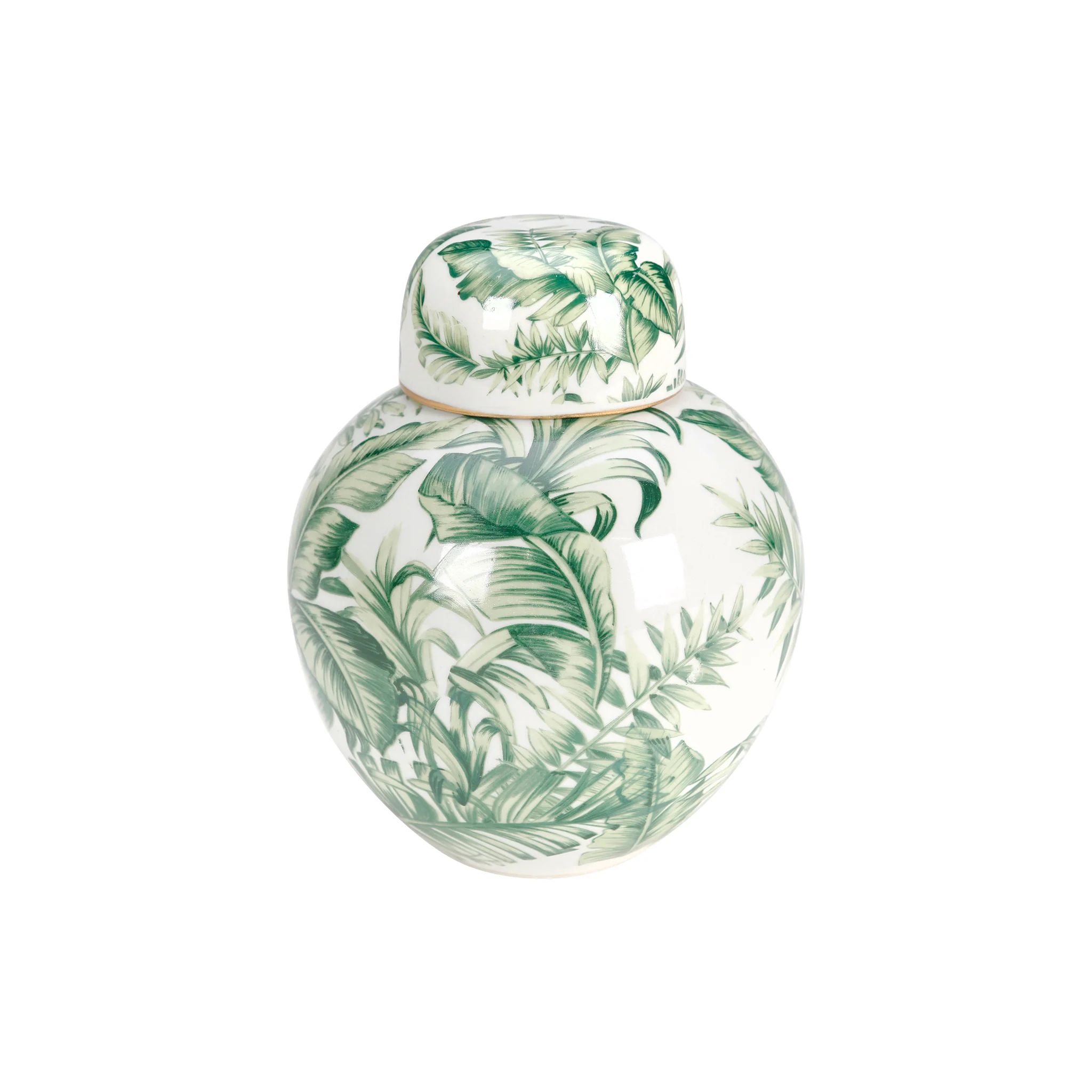 Tamarind Porcelain Palm Ginger Jar