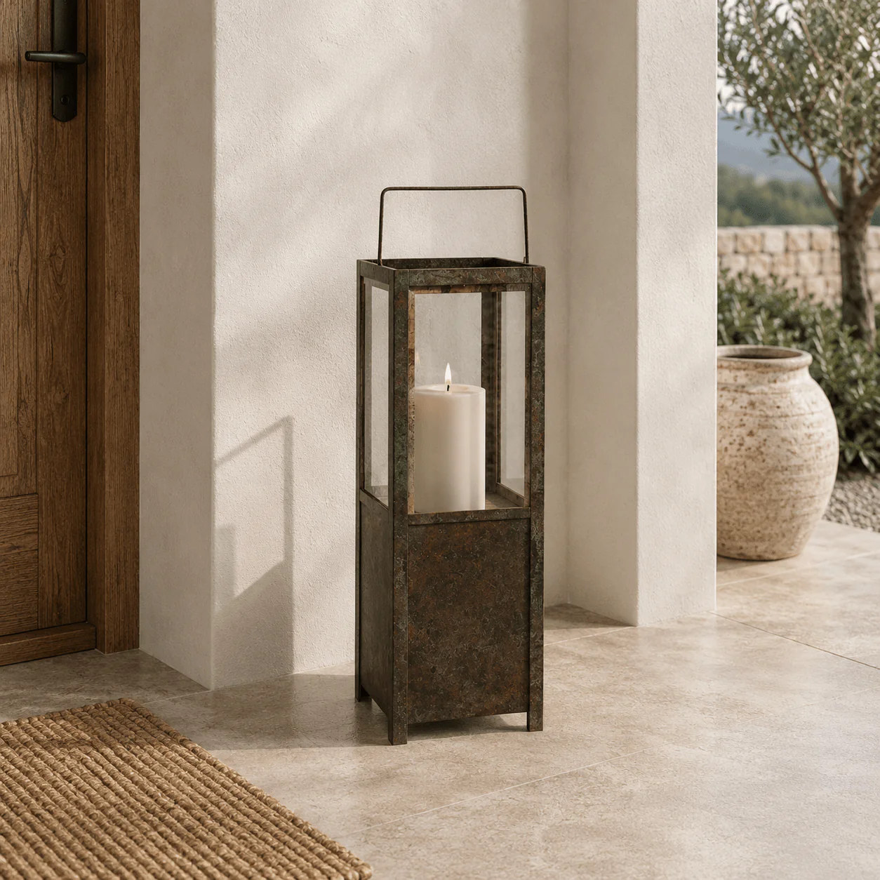 Tamsin Patina Iron Lantern