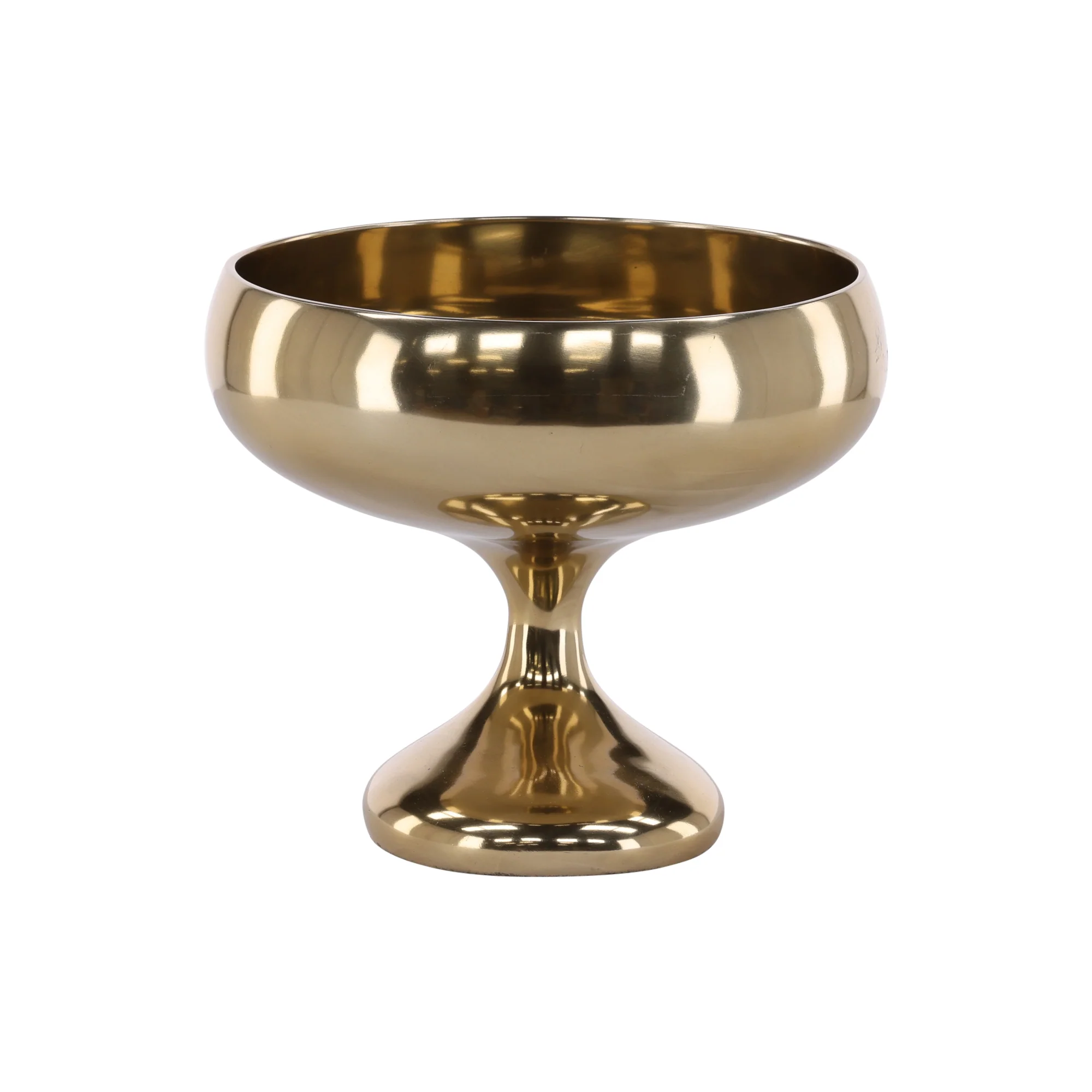 Tavia Brass Pedestal Bowl - Image 3