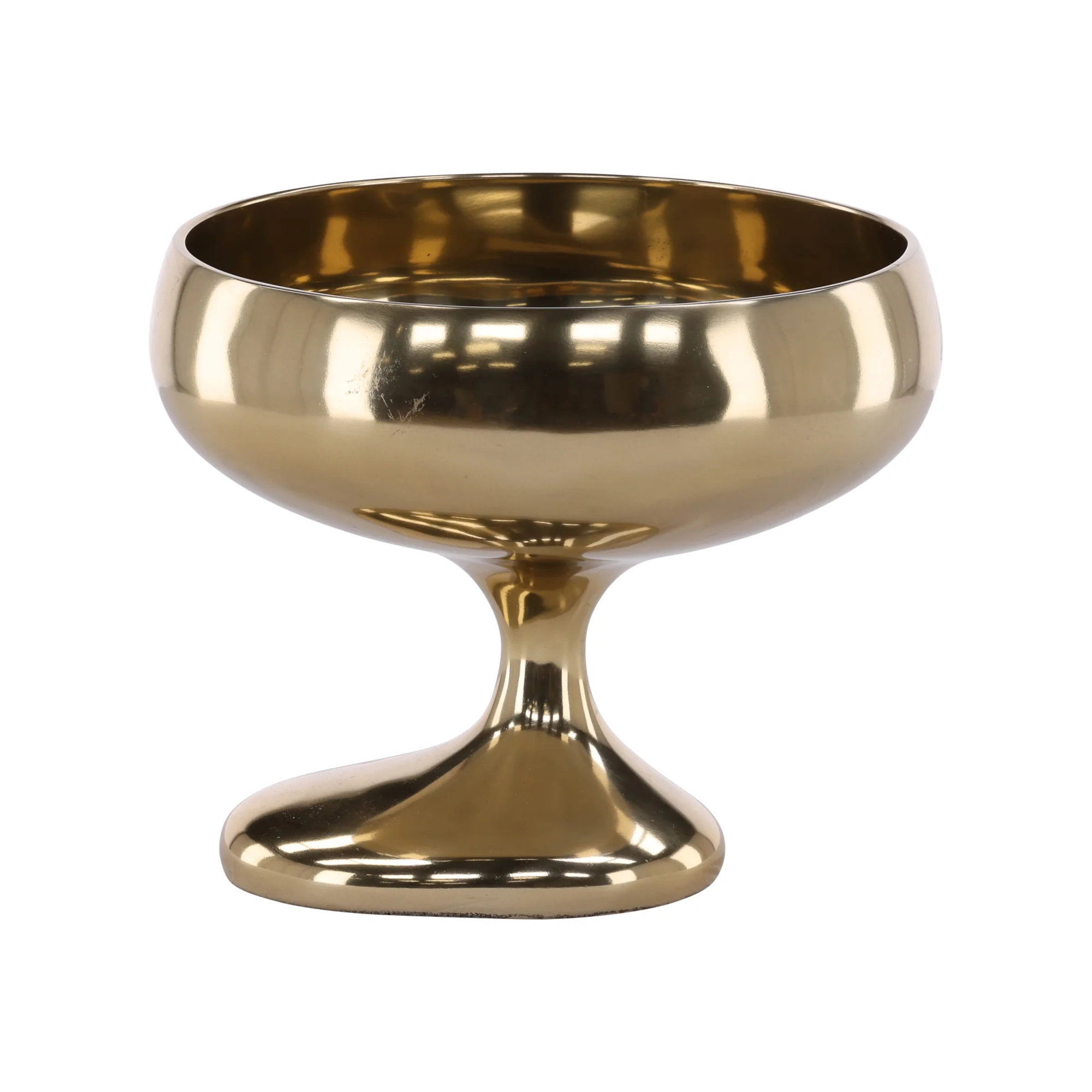 Tavia Brass Pedestal Bowl - Image 4