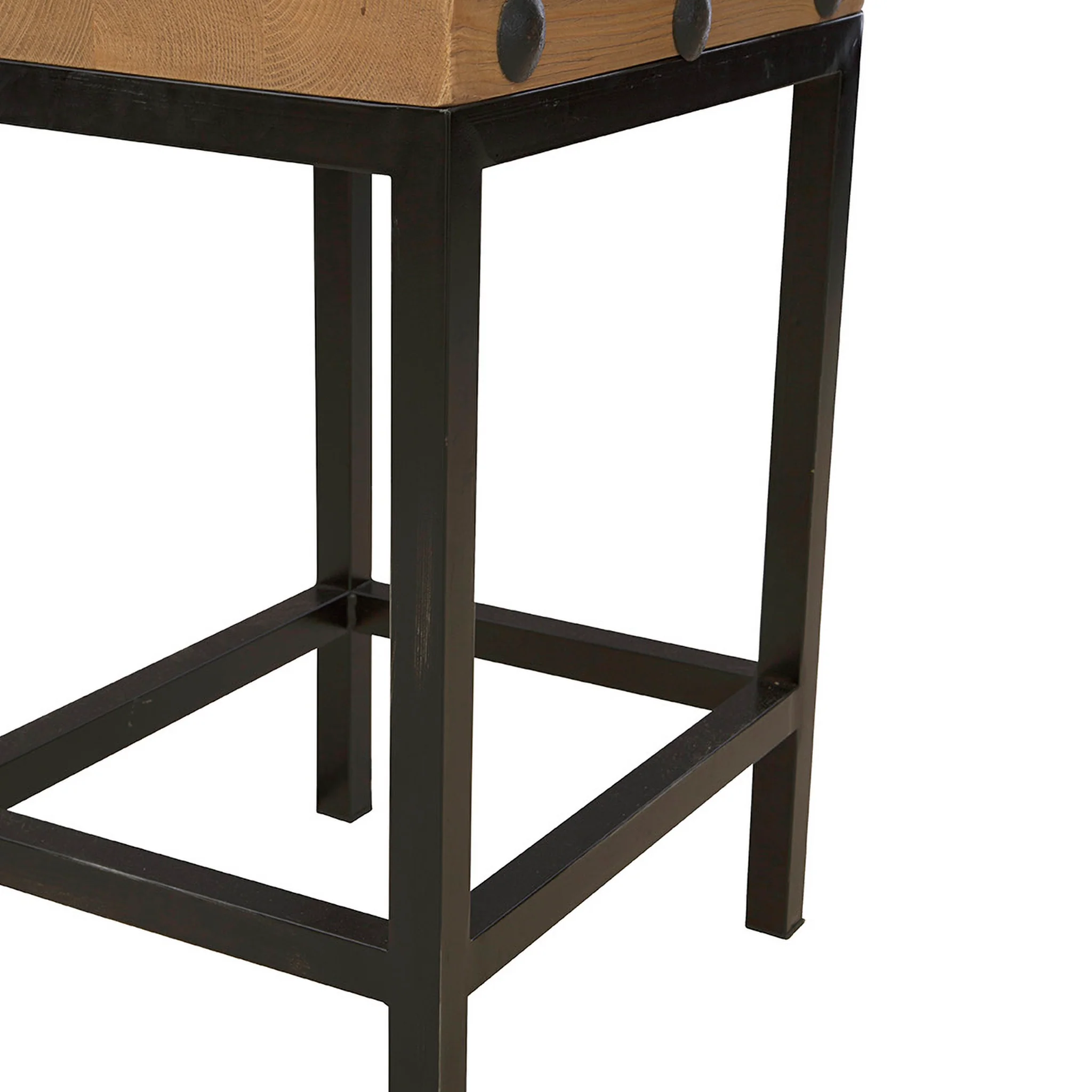 Terlizzi Wood and Iron Stool - Image 9