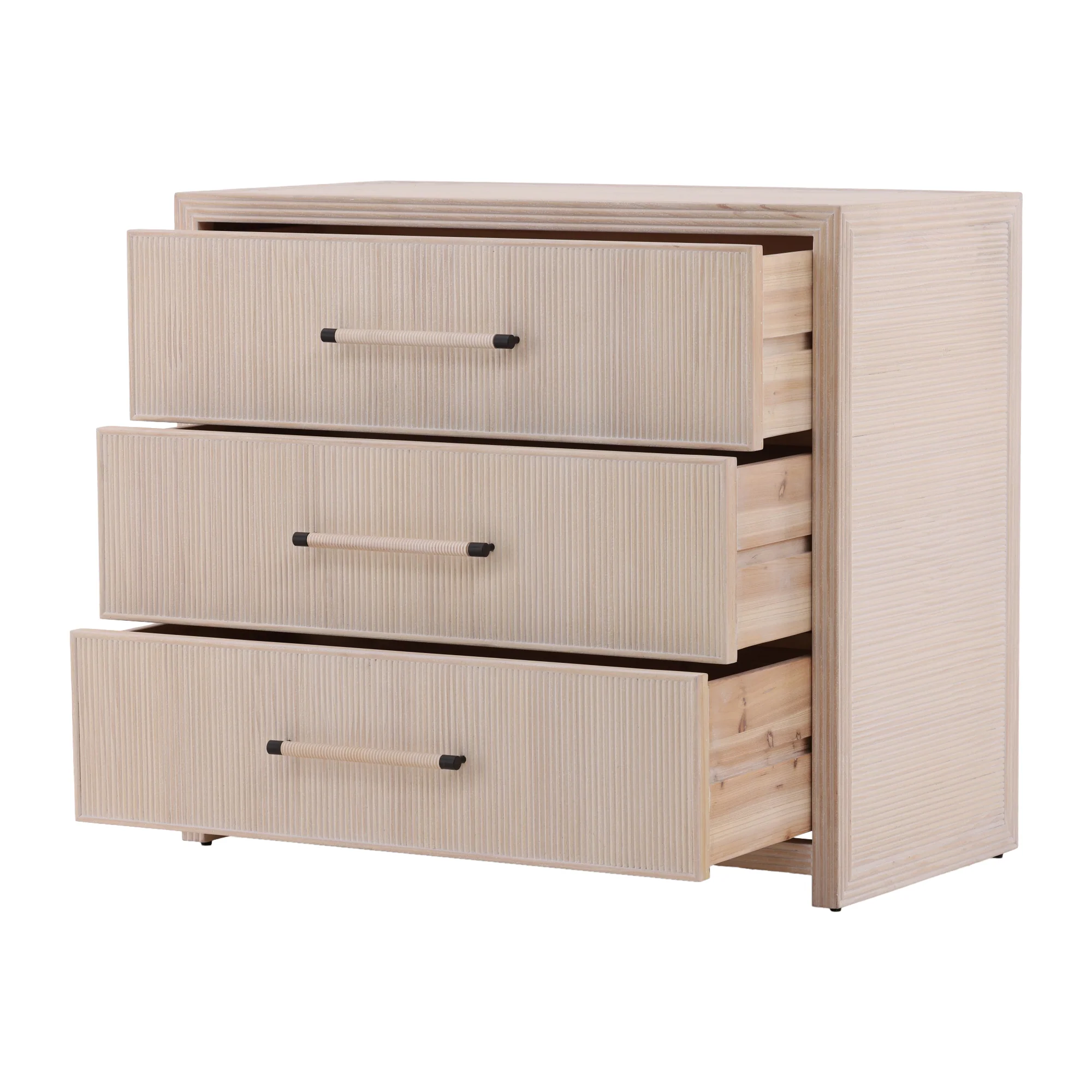 Thalric Ribbed Wood Dresser - Image 3