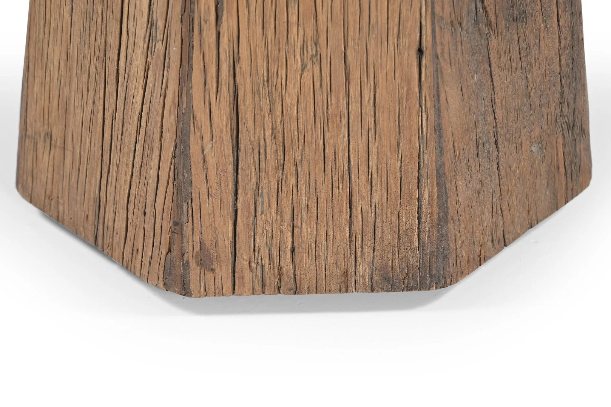 Theron Reclaimed Wood Marble Side Table - Image 5