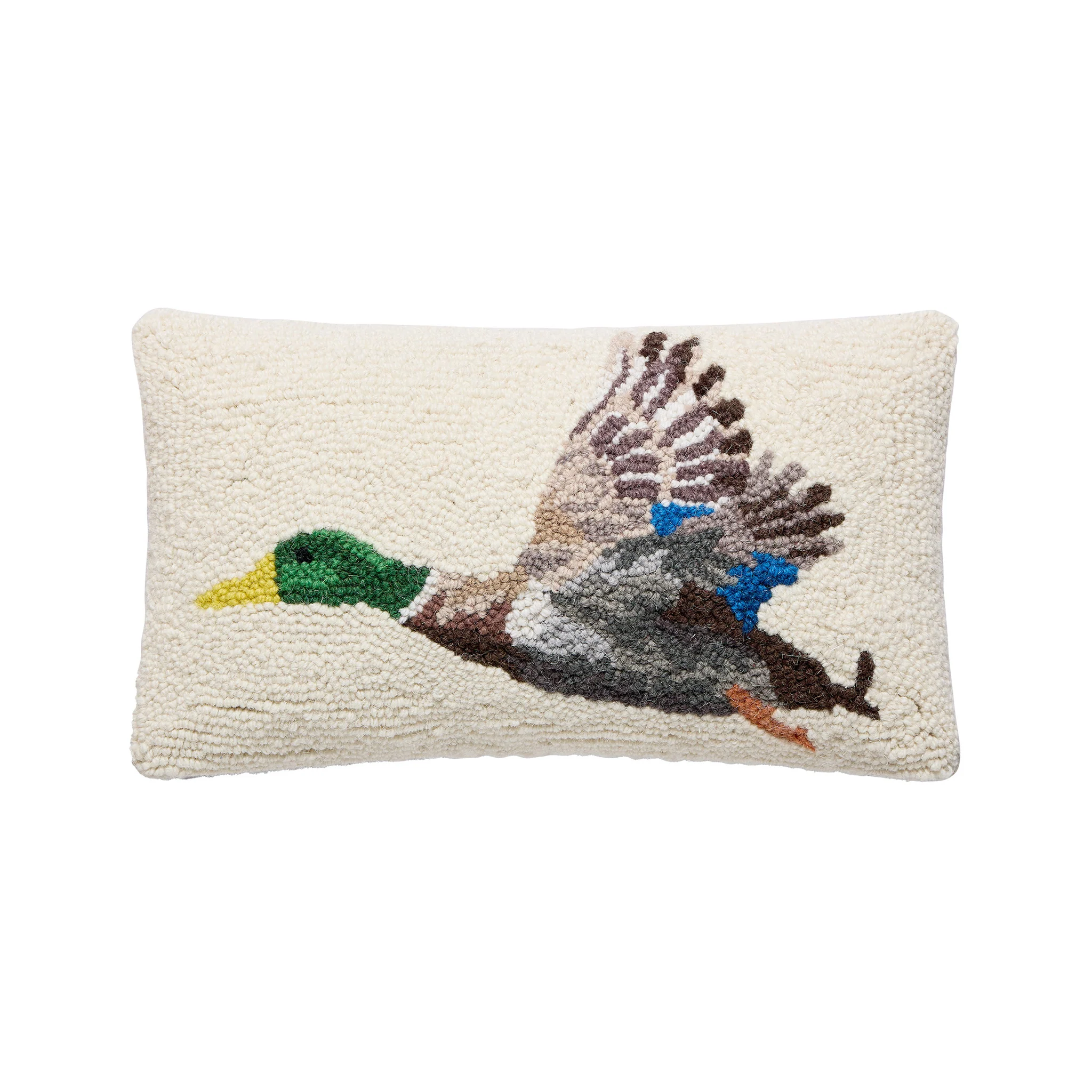 Tidewater Mallard Hooked Pillow