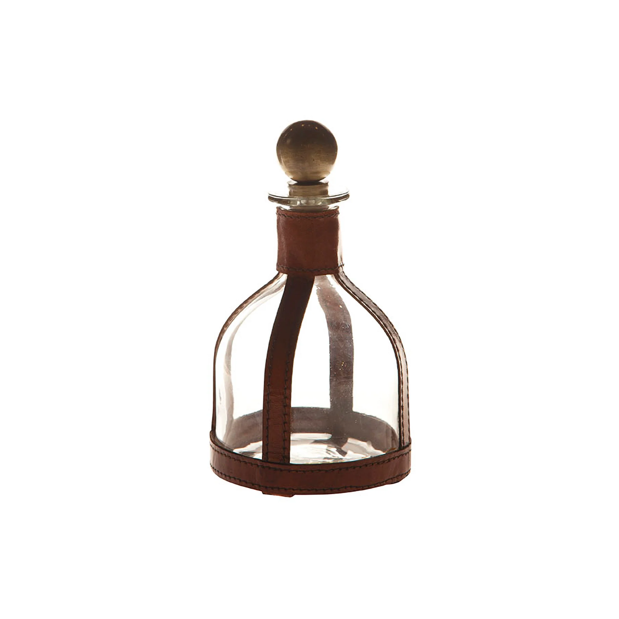 Trevano Glass Leather Bottles, Set of 3 - Image 3