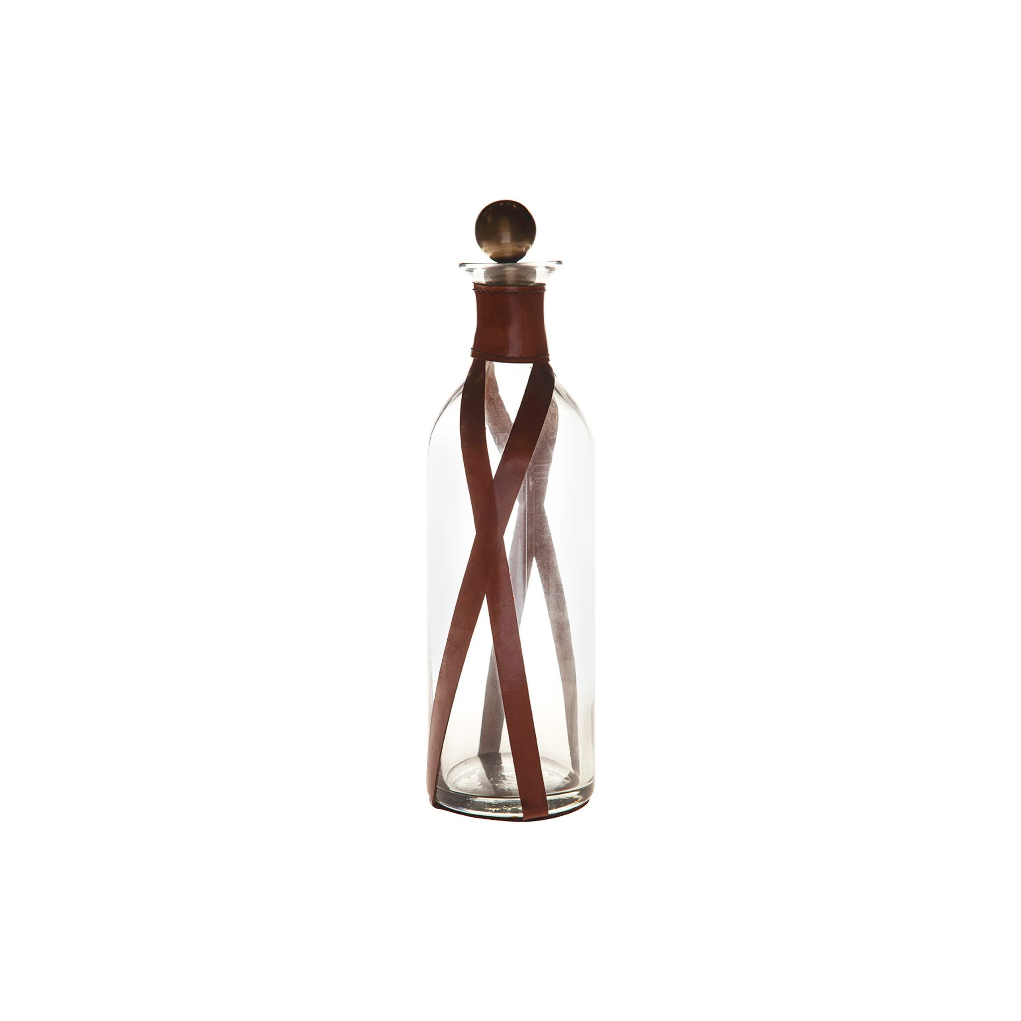 Trevano Glass Leather Bottles, Set of 3 - Image 5