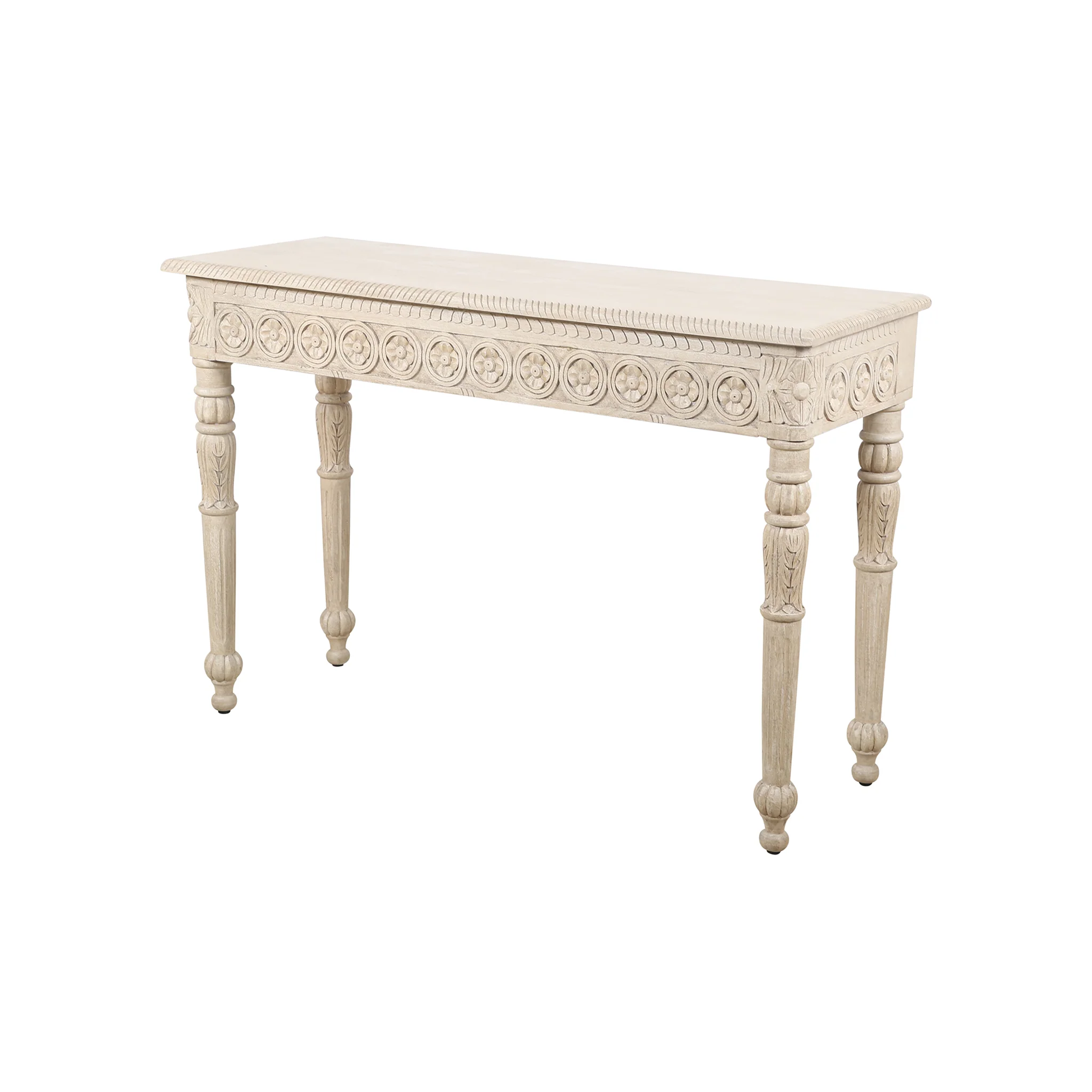Udaipur Carved Wood Console Table - Image 3