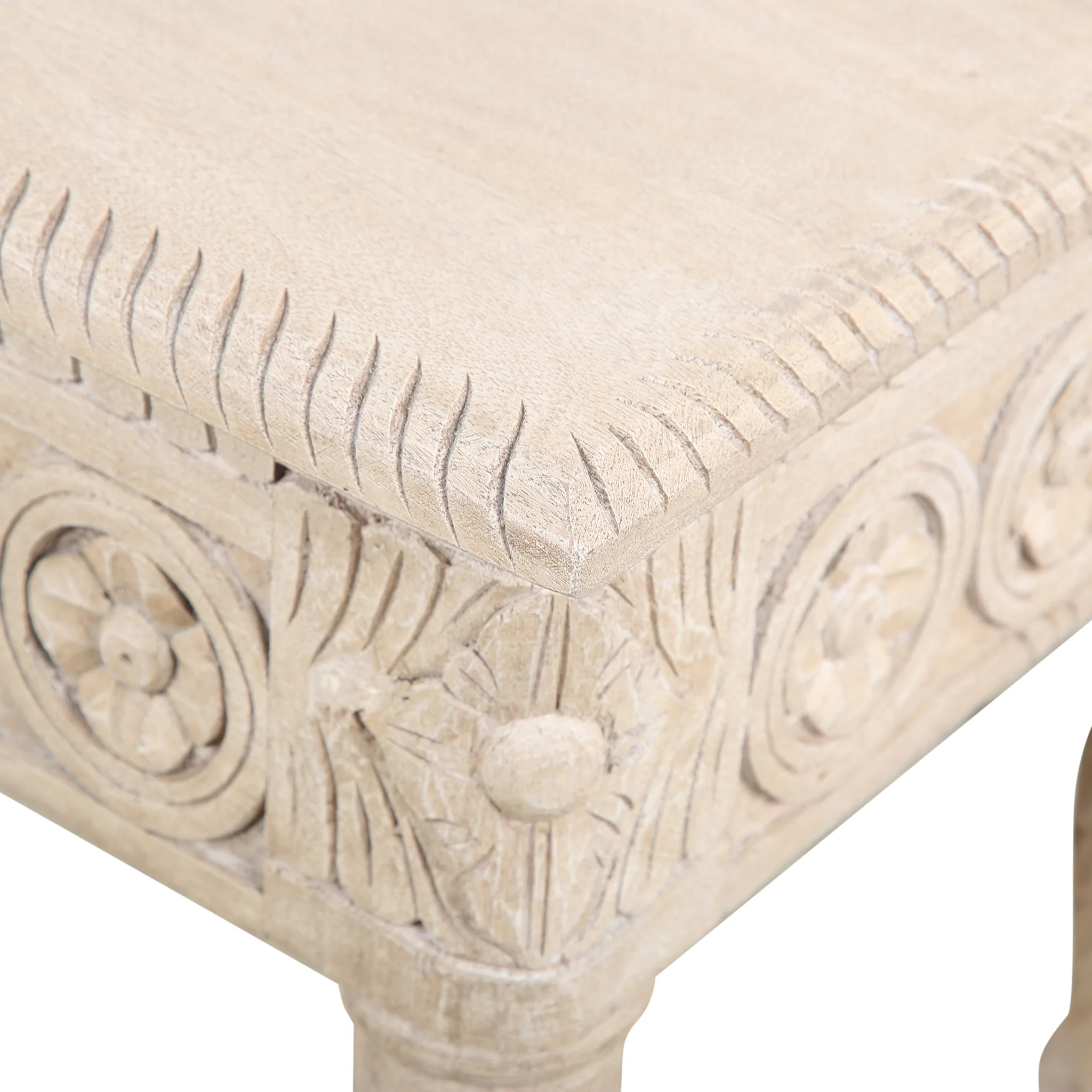 Udaipur Carved Wood Console Table - Image 6
