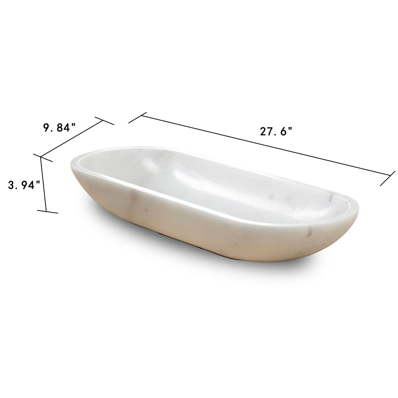 Valcorin Marble Oval Bowl - Image 5