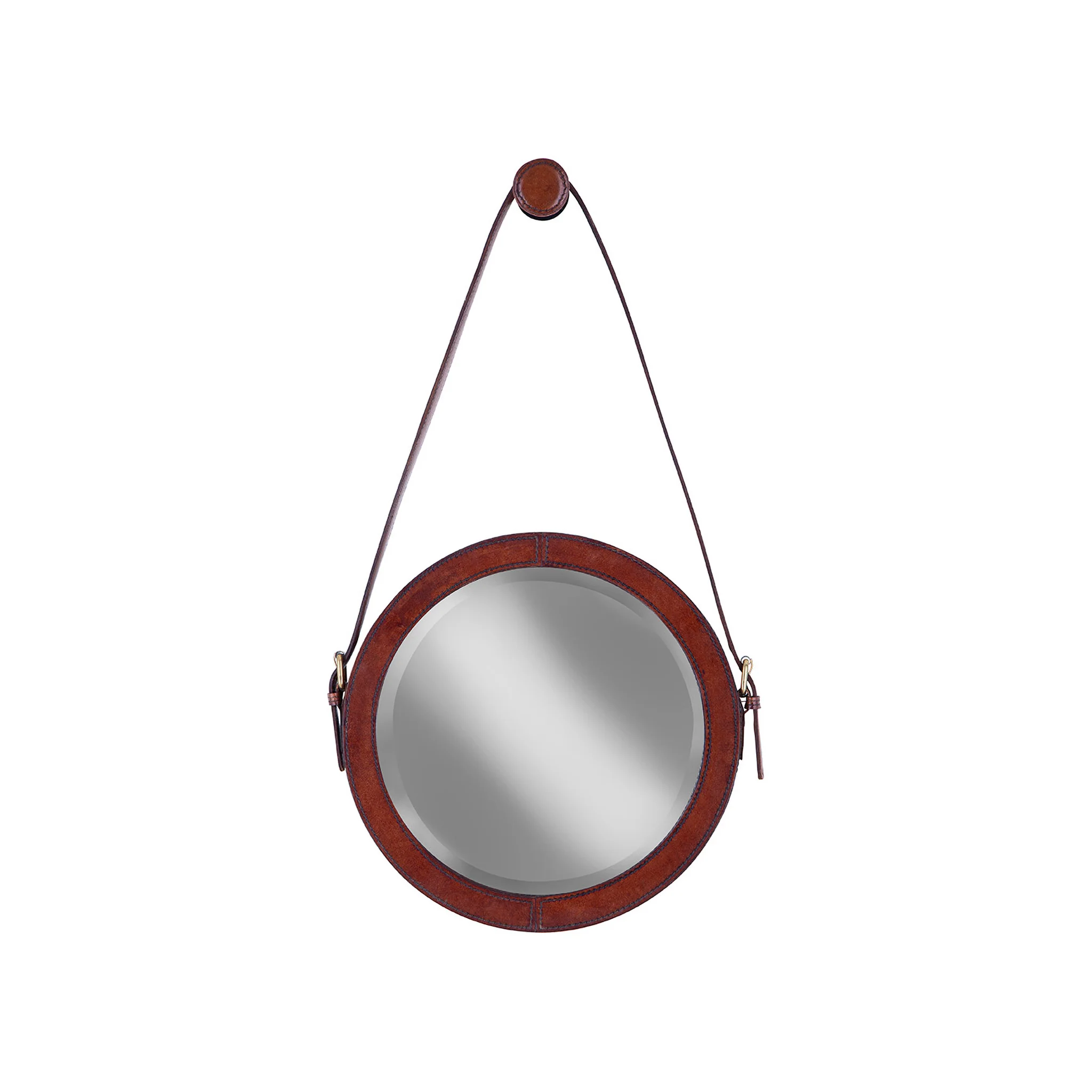 Valdora Leather Hanging Mirror Set - Image 3