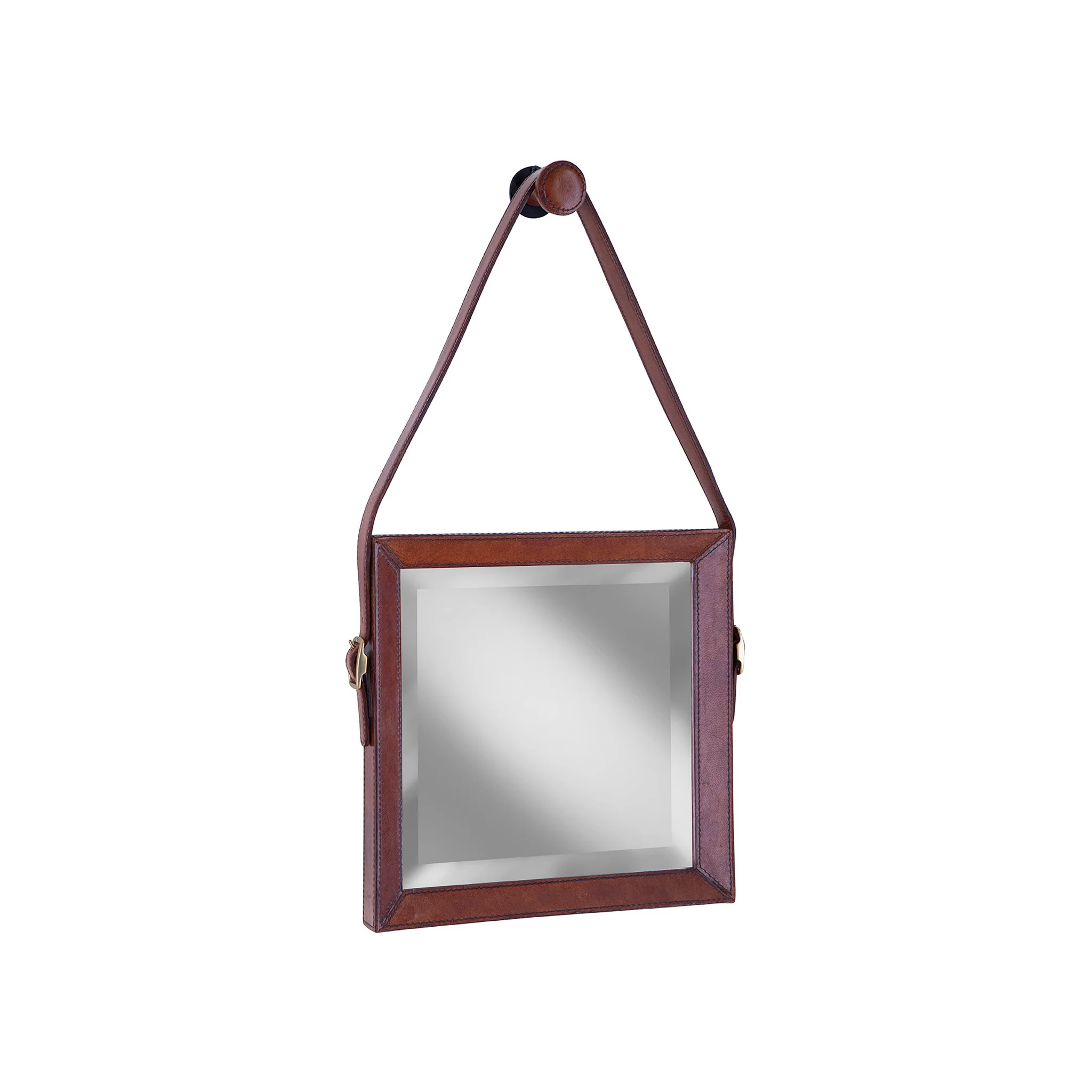 Valdora Leather Hanging Mirror Set - Image 4