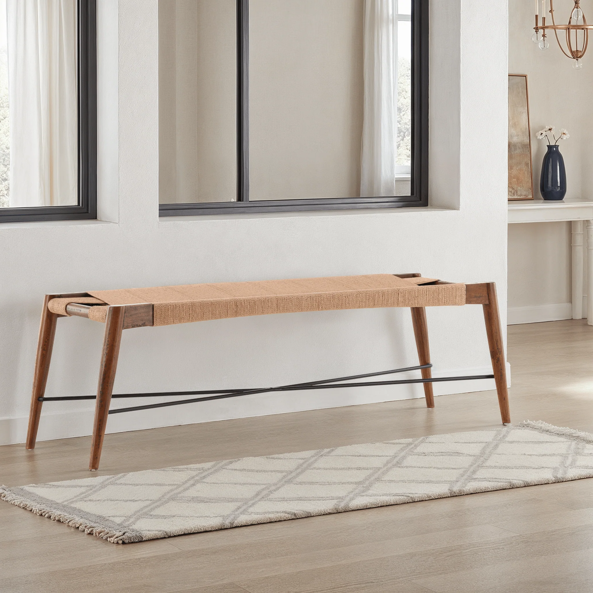 Valona Woven Seat Bench - Image 2