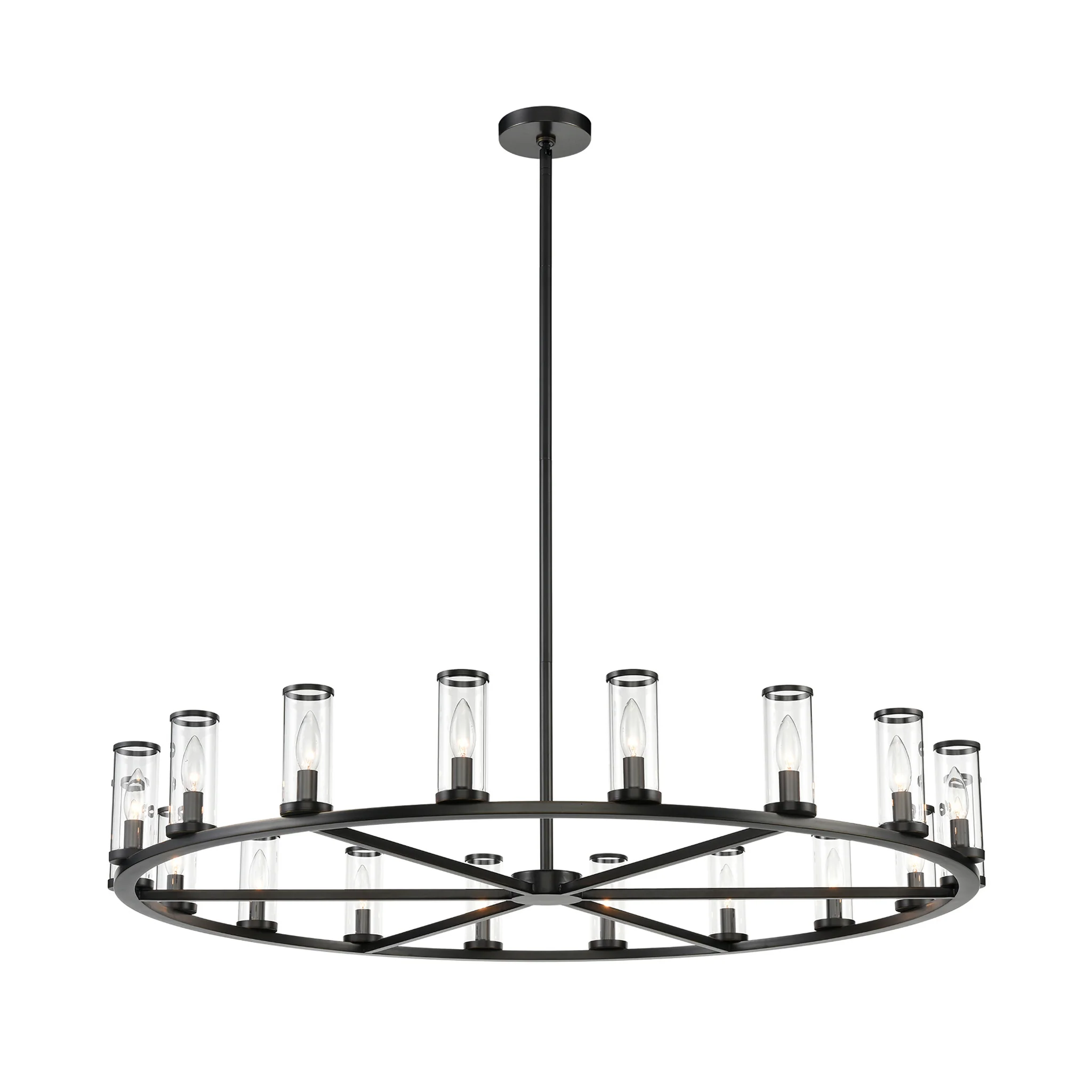 Valoren Glass Ring Chandelier - Image 3