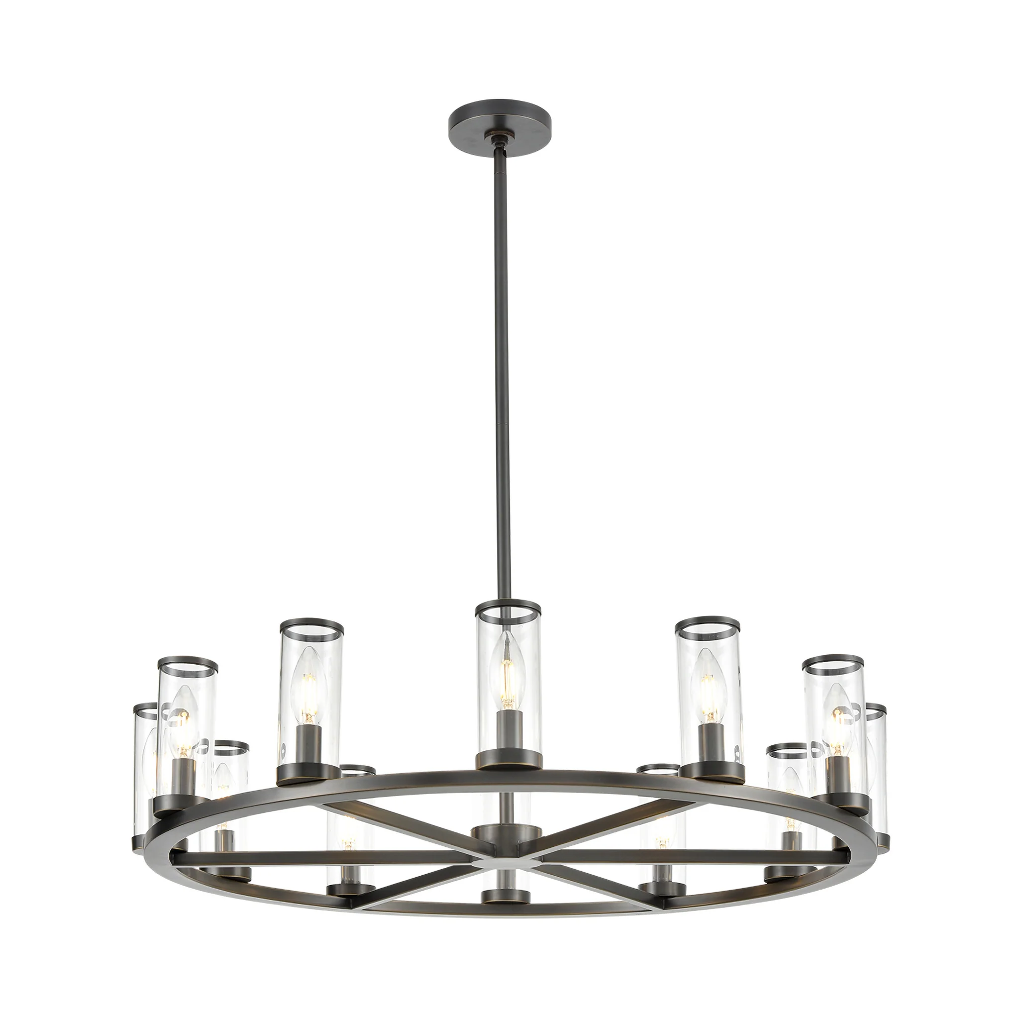 Valoren Glass Ring Chandelier - Image 4