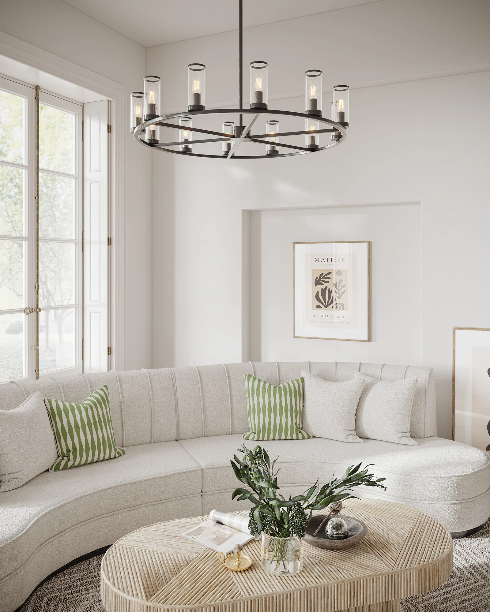 Valoren Glass Ring Chandelier - Image 5