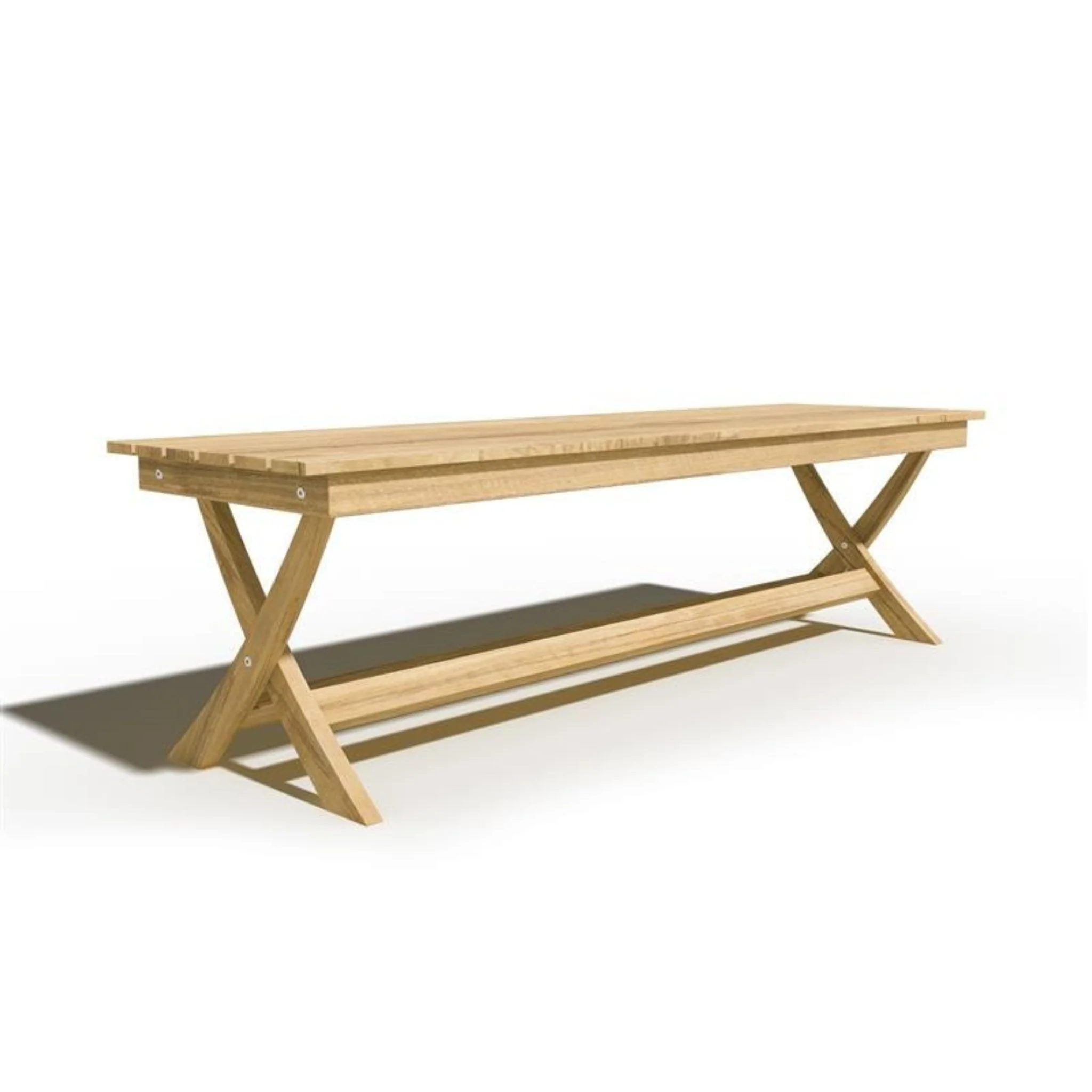 Varenne Teak Trestle Bench - Image 2