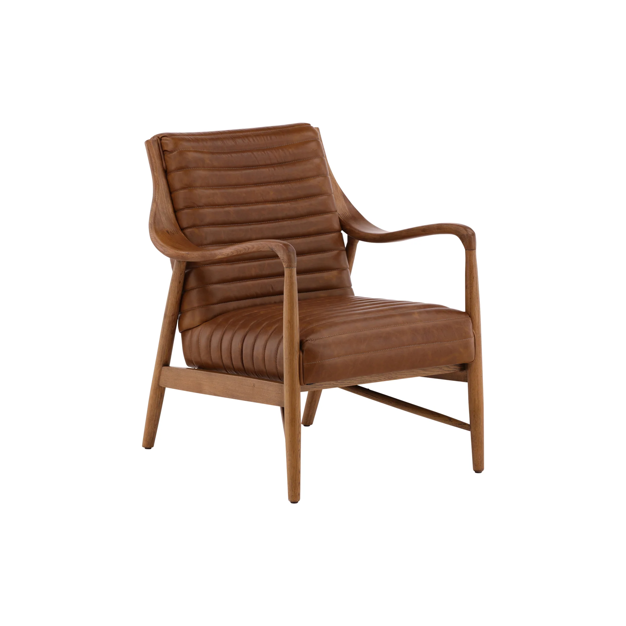 Vauricen Oak Leather Chair