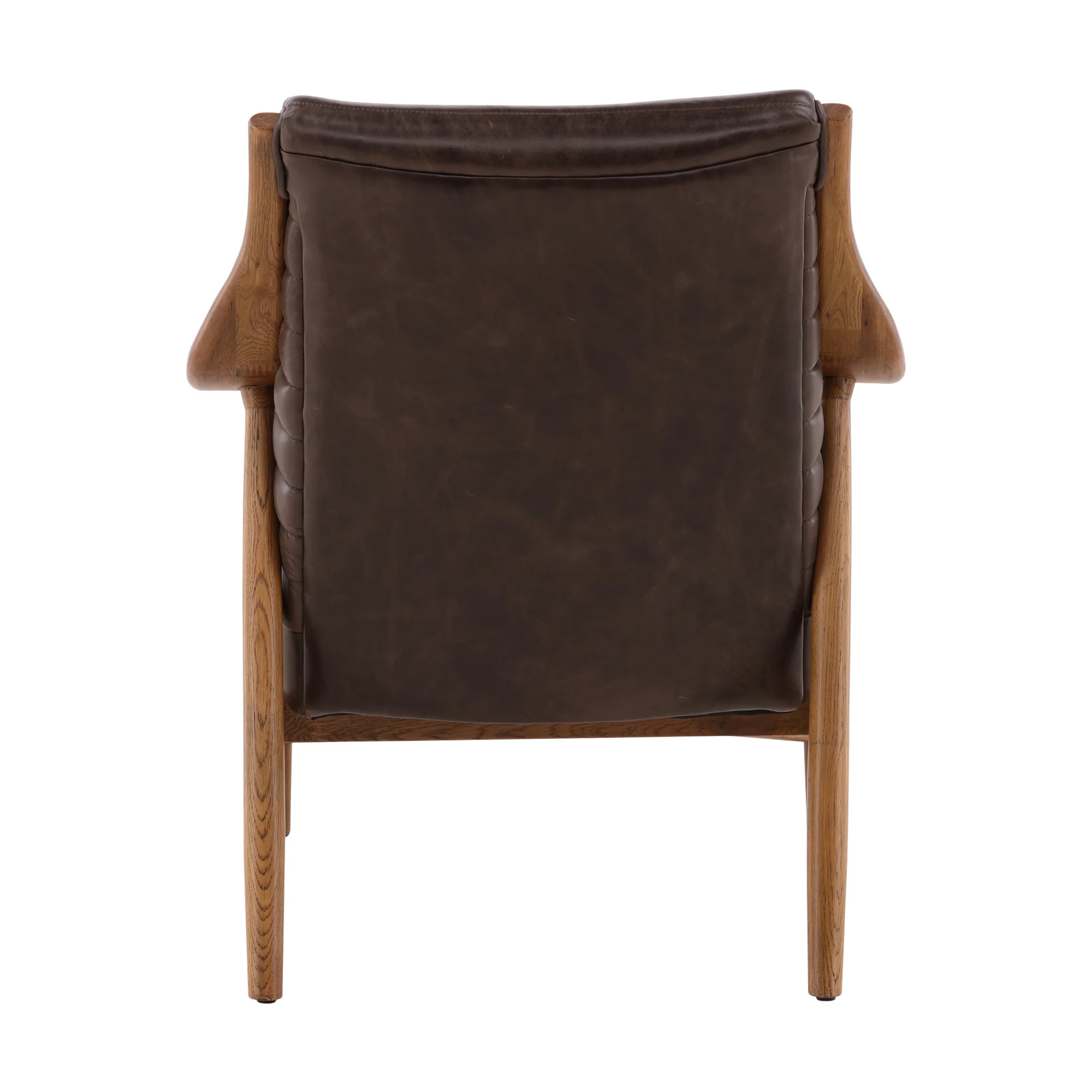 Vauricen Oak Leather Chair - Image 10