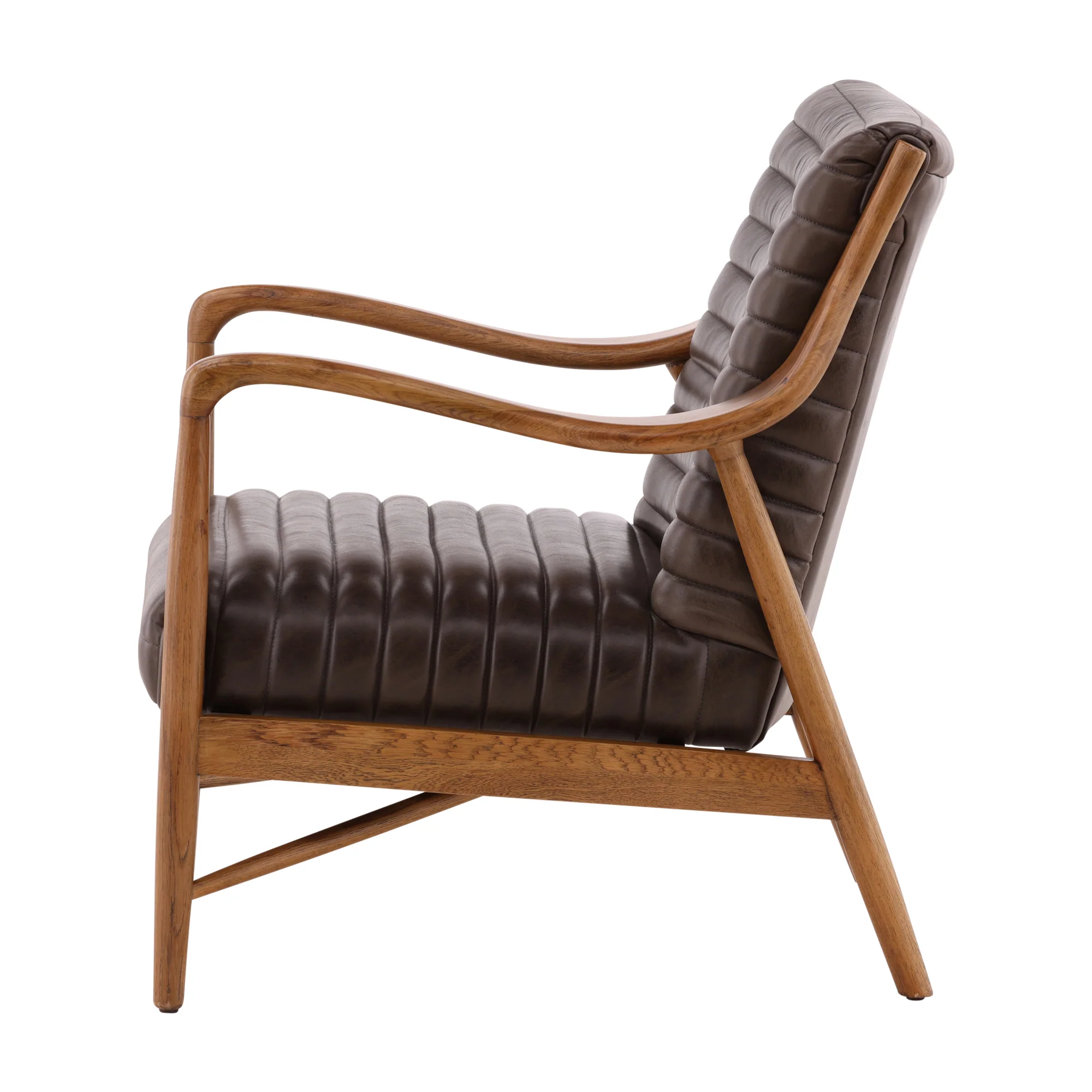 Vauricen Oak Leather Chair - Image 12