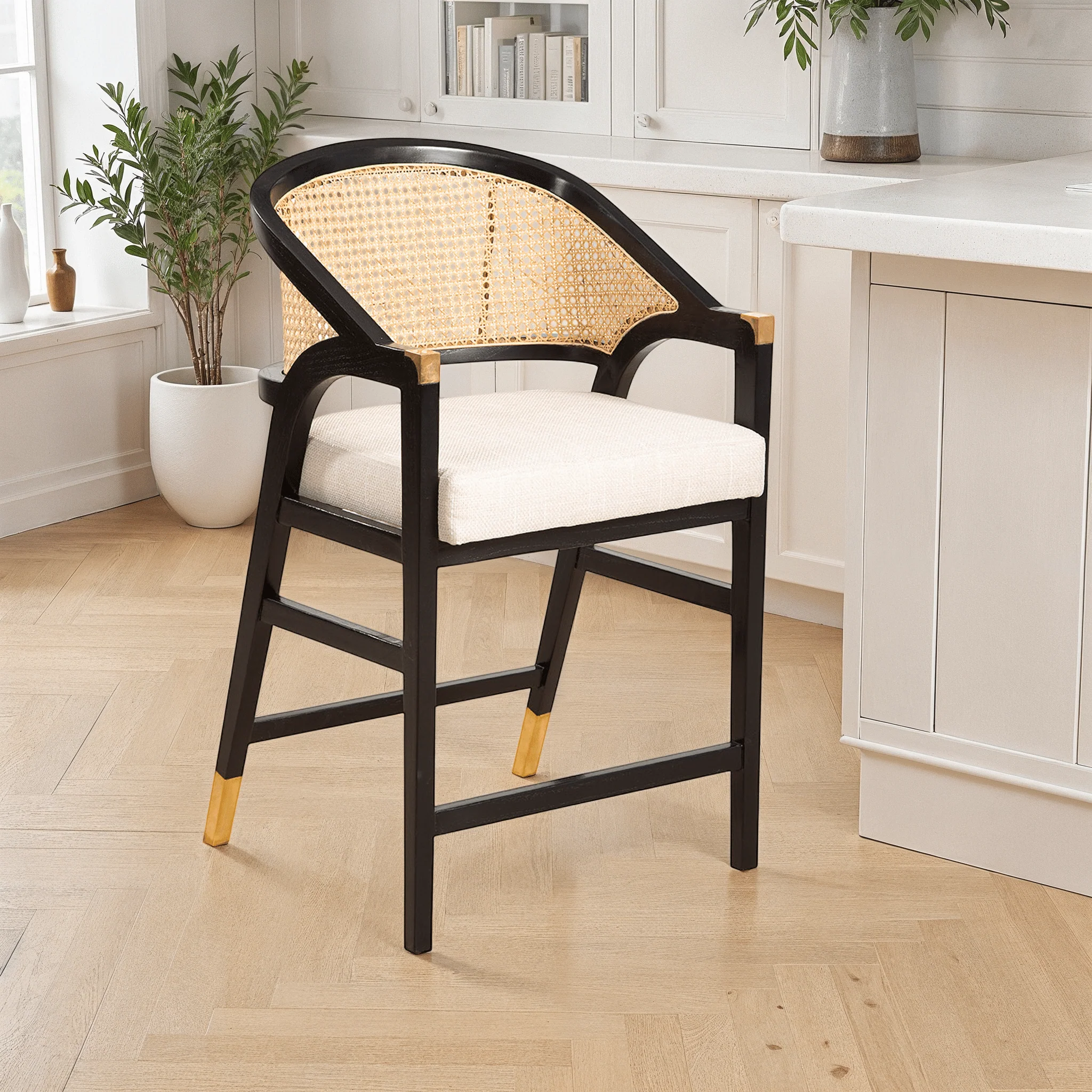 Vercelli Cane Counter Chair - Image 2