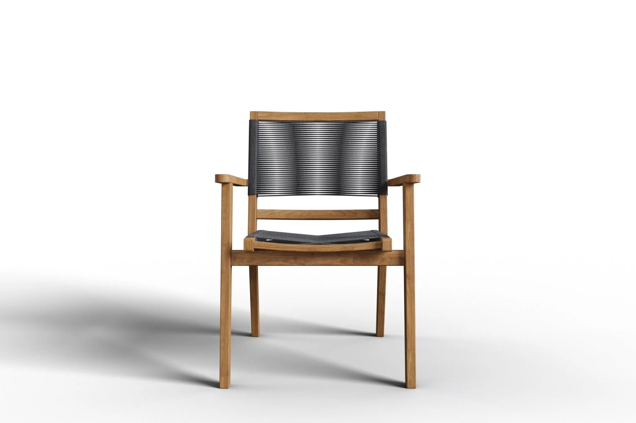 Virella Teak Stacking Chair - Set of 2 - Image 3