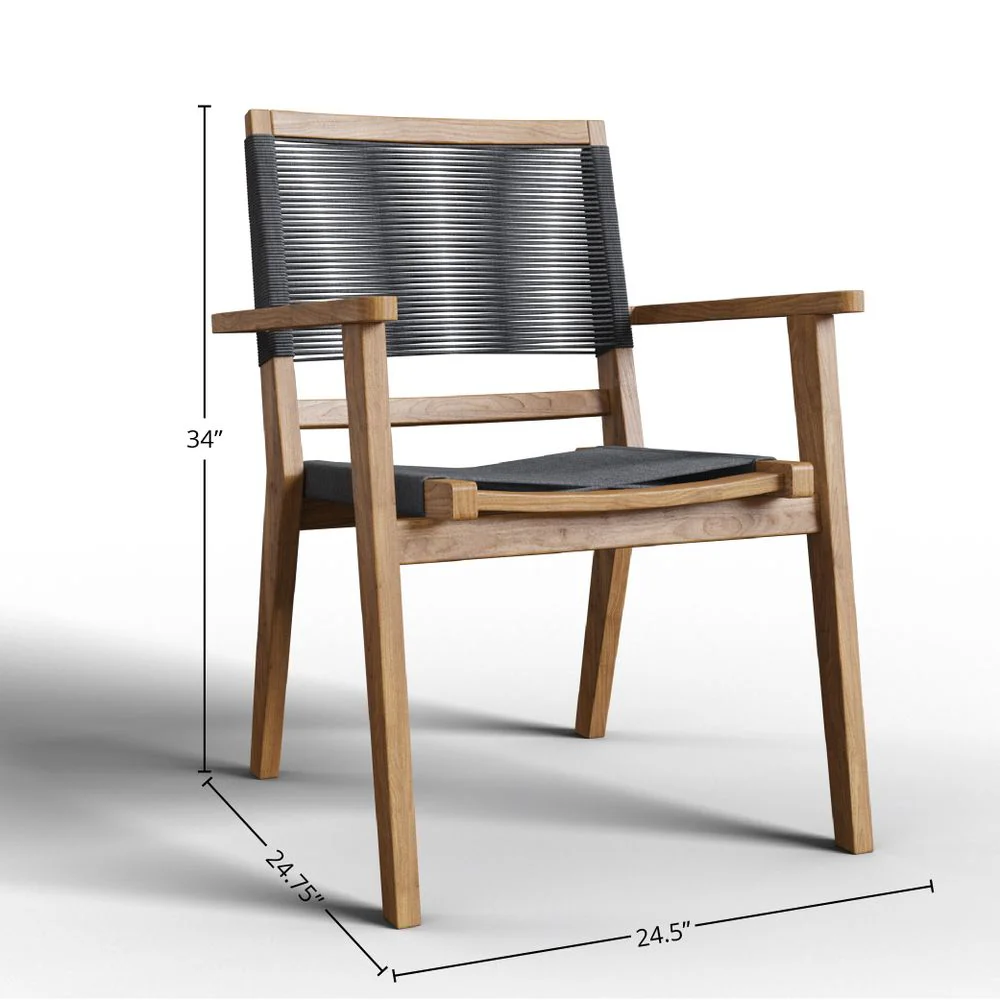 Virella Teak Stacking Chair - Set of 2 - Image 6