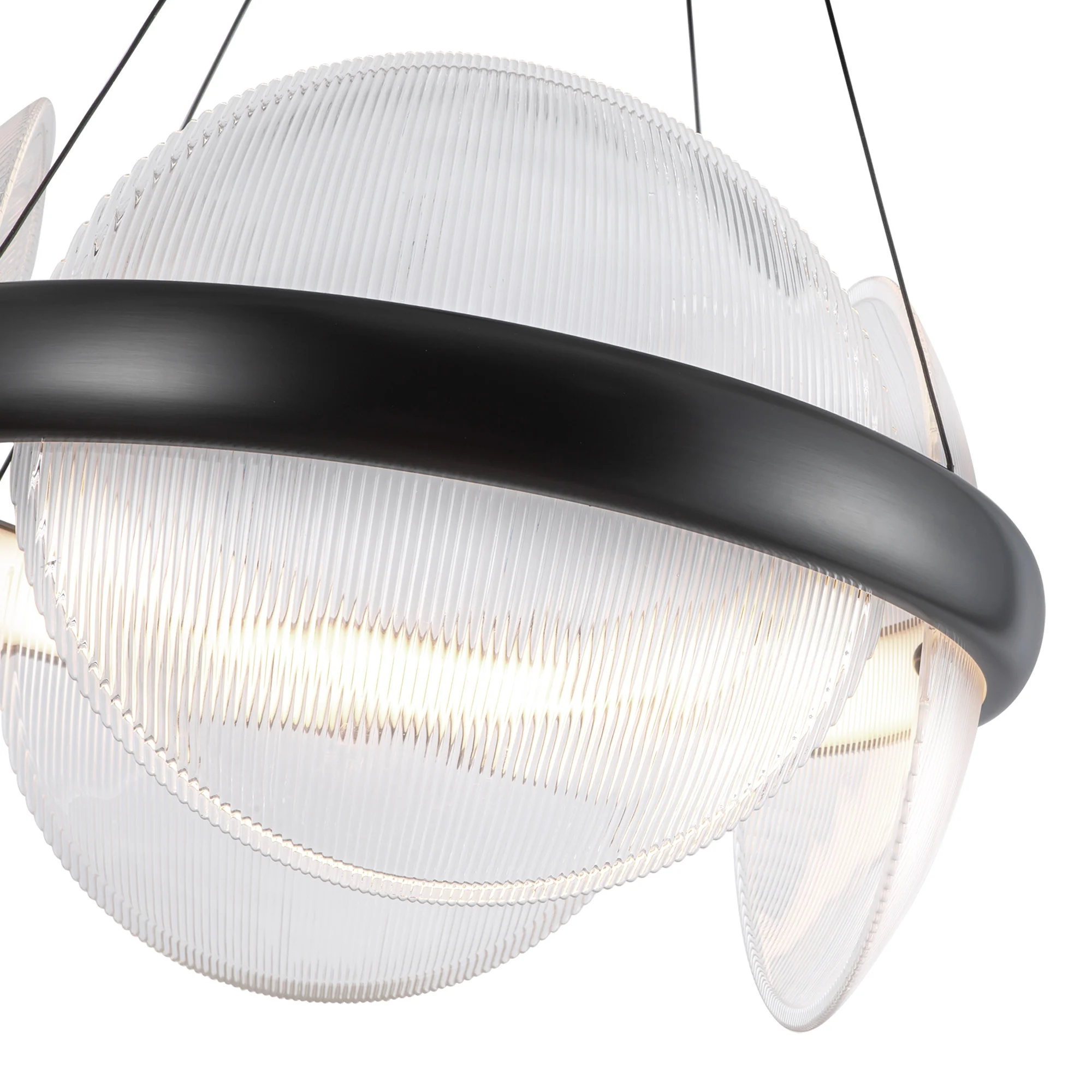 Virelli Ribbed Glass Chandelier - Image 4