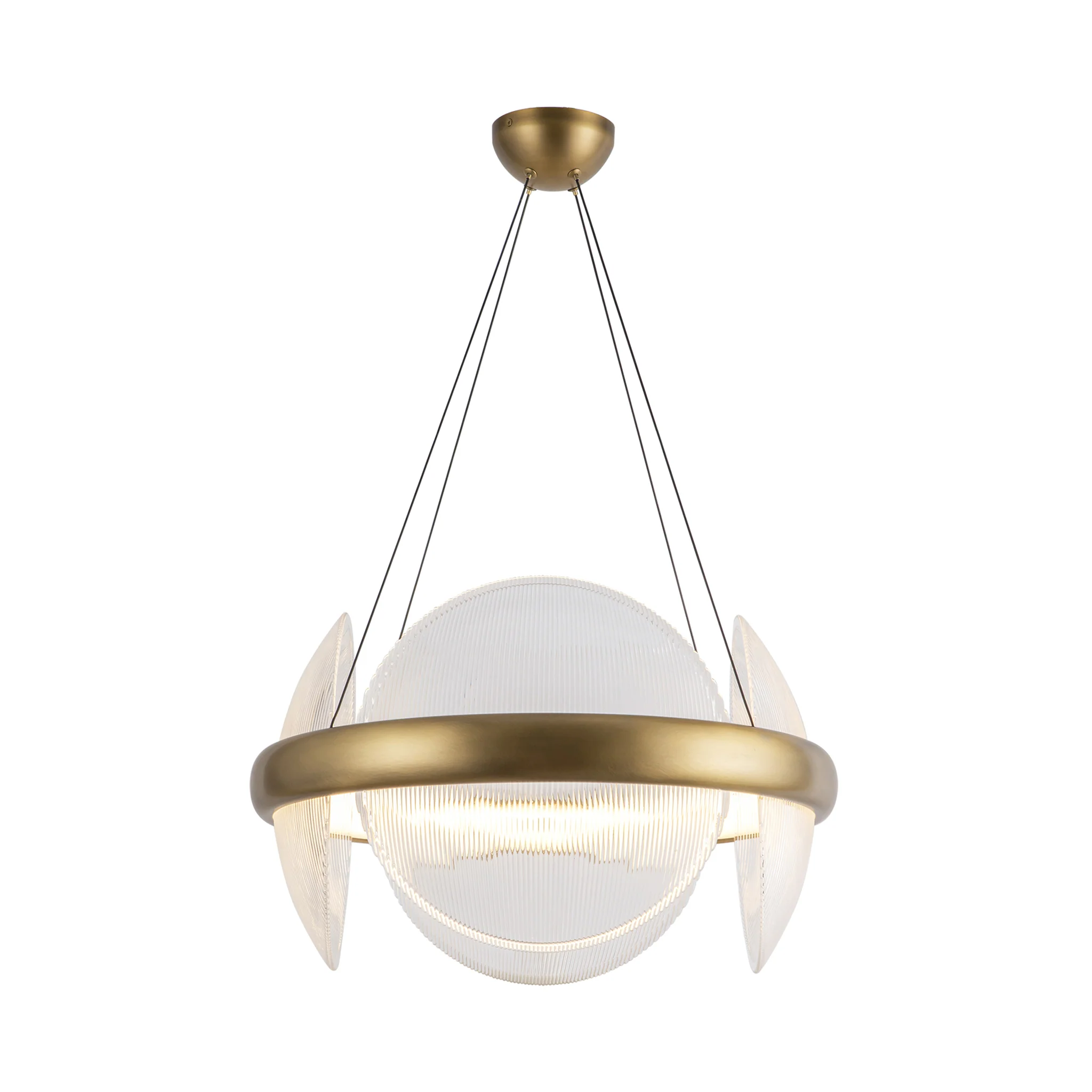Virelli Ribbed Glass Chandelier - Image 7