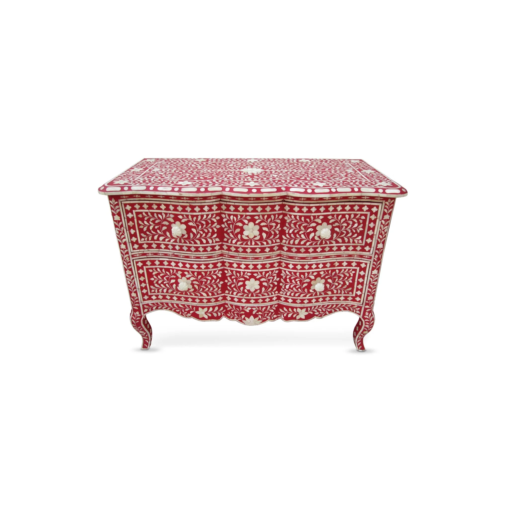 Rajasthani Floral Inlay Chest - Image 2