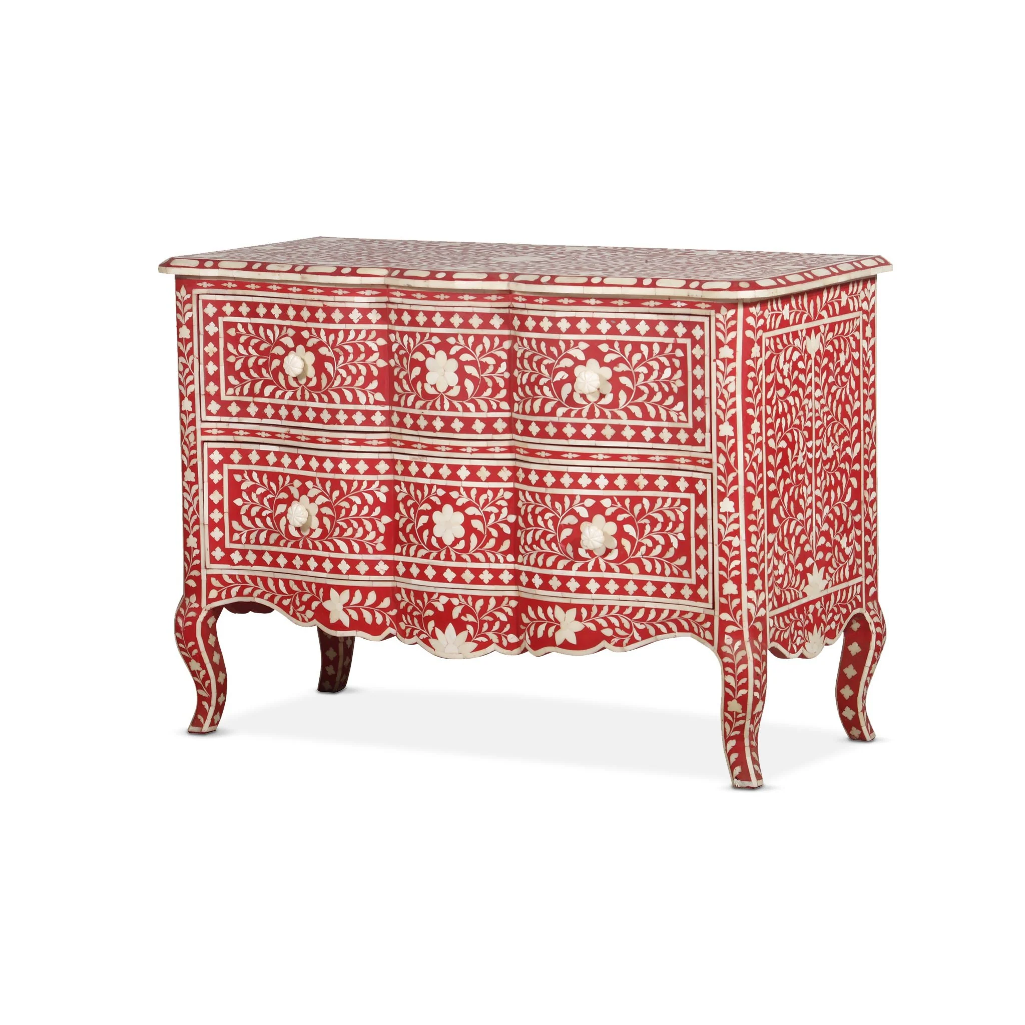 Rajasthani Floral Inlay Chest - Image 3