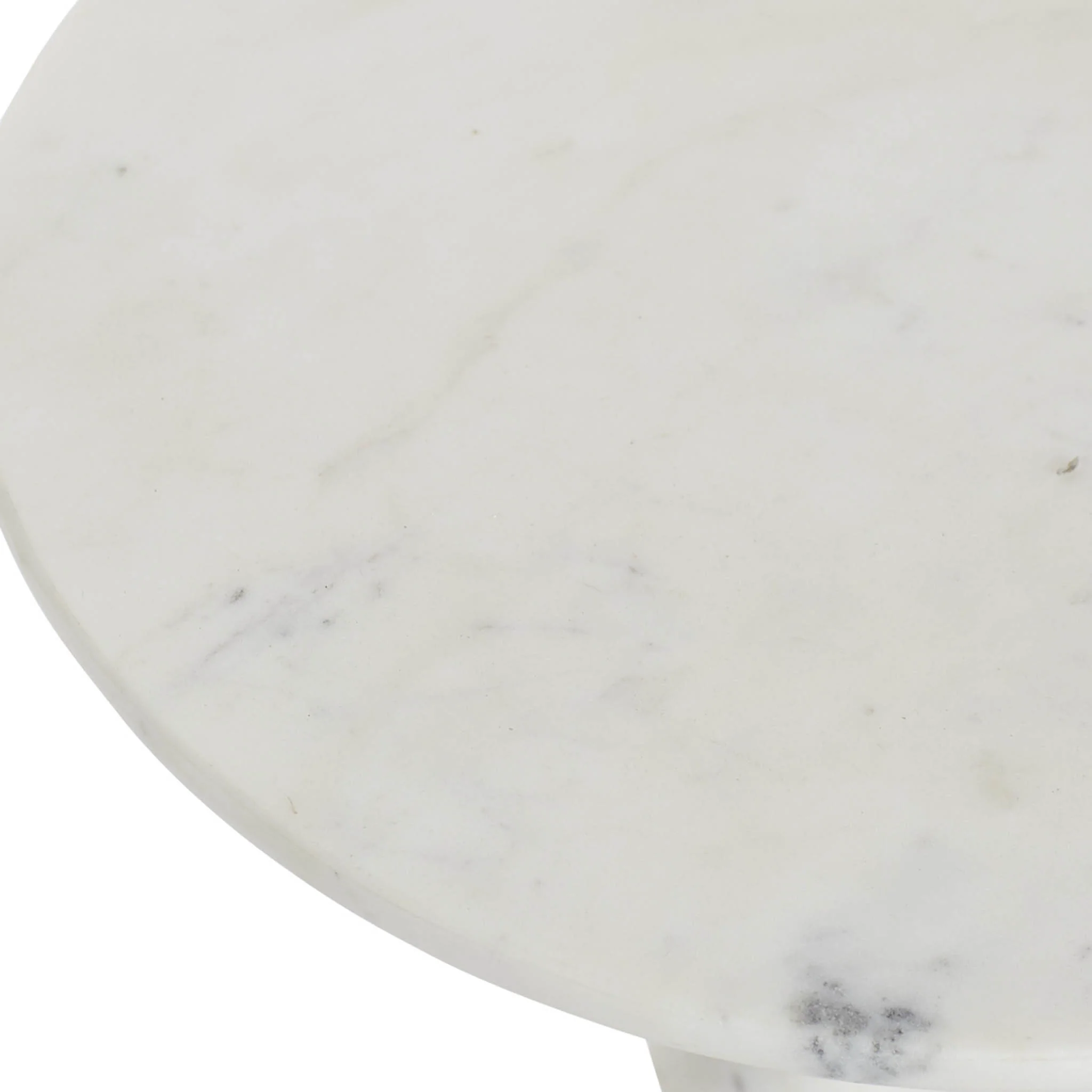 White Marble Pedestal Side Table - Image 3