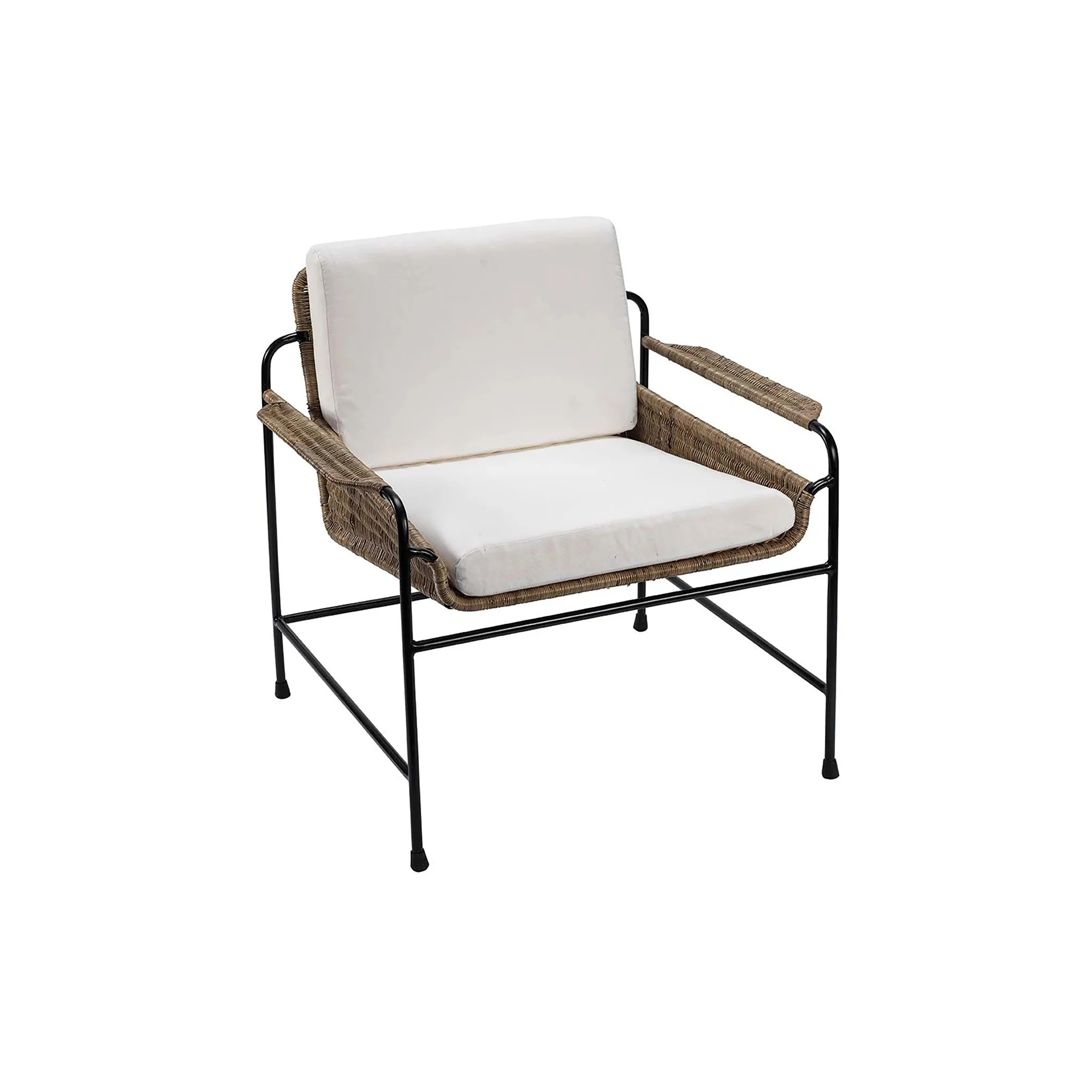 Wicker and White Chair - Image 2