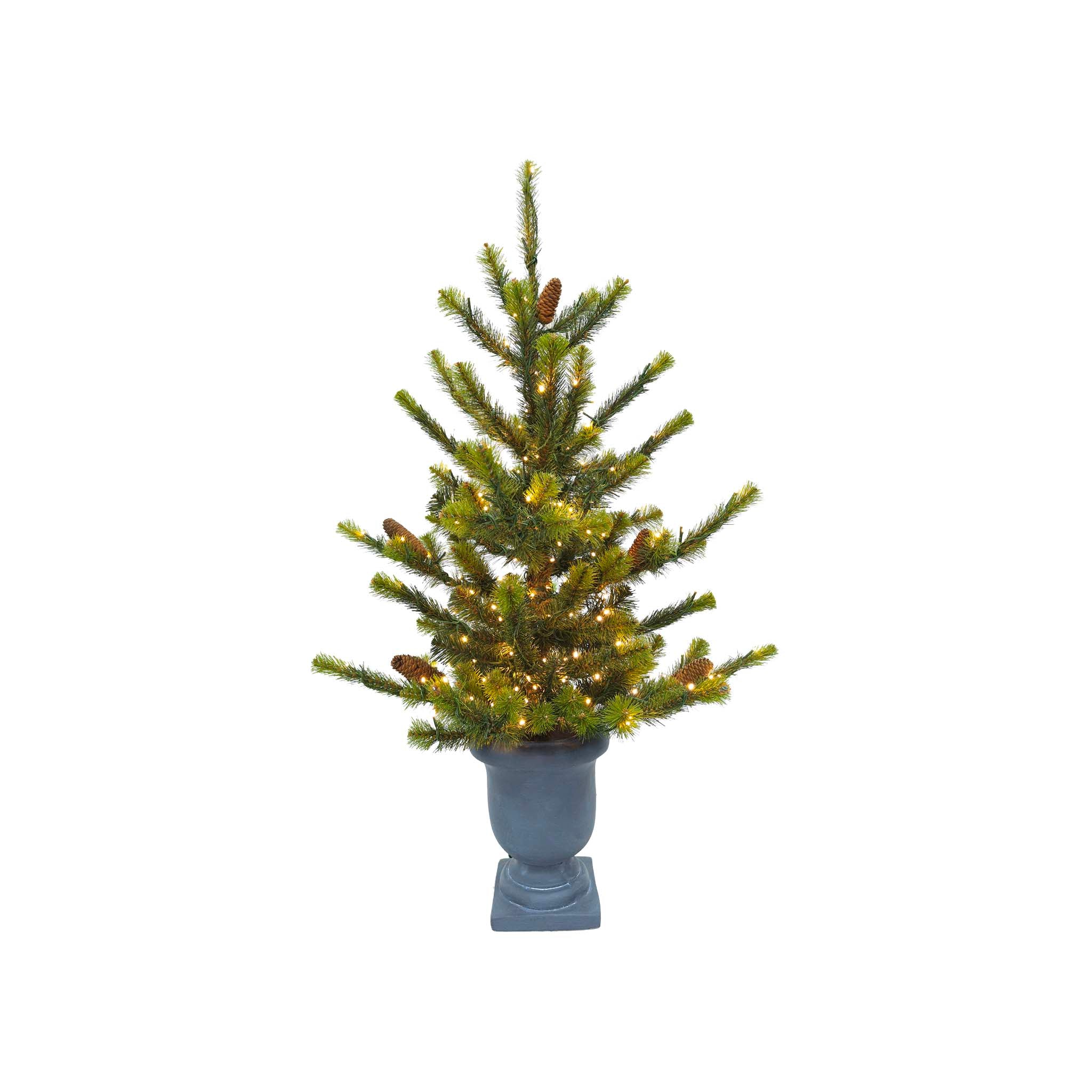 Woodlands Potted Prelit Tree - Image 2