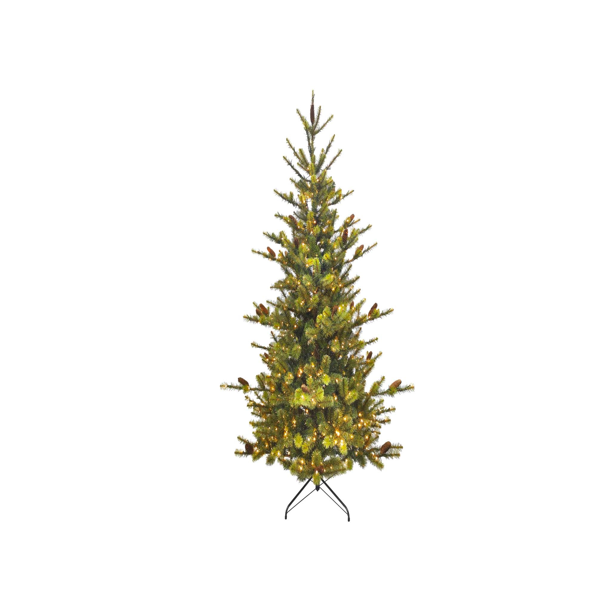 Woodlands Slim Prelit Christmas Tree