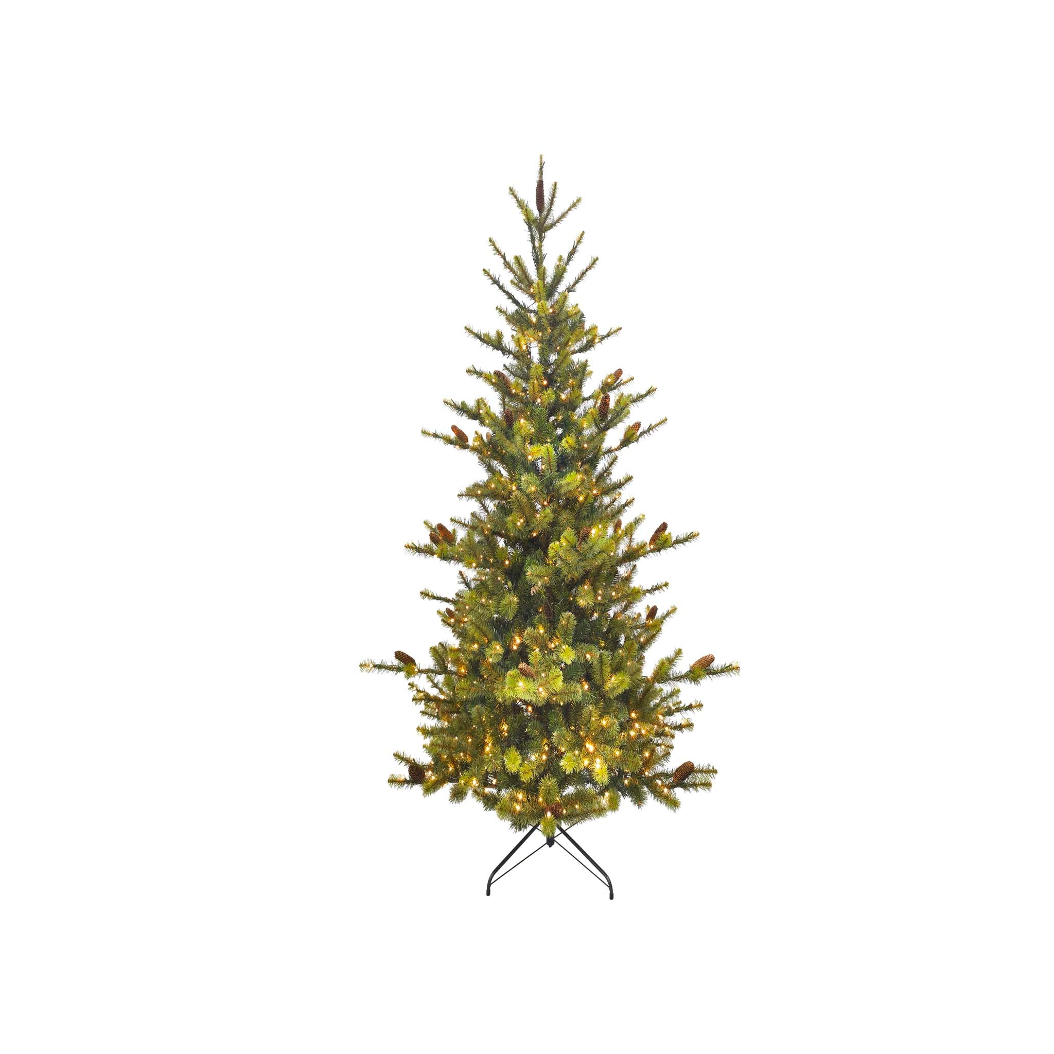 Woodlands Slim Prelit Christmas Tree - Image 2