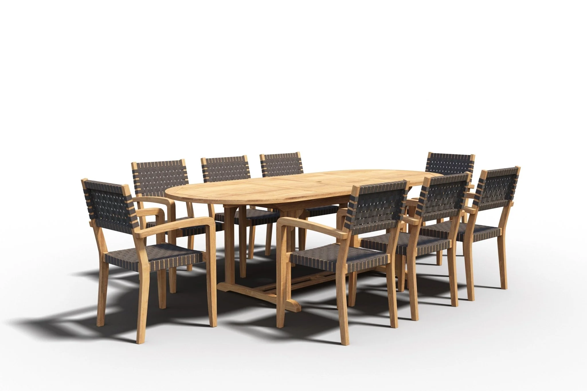 Zarien Teak Woven Chair - Set of 4 - Image 3