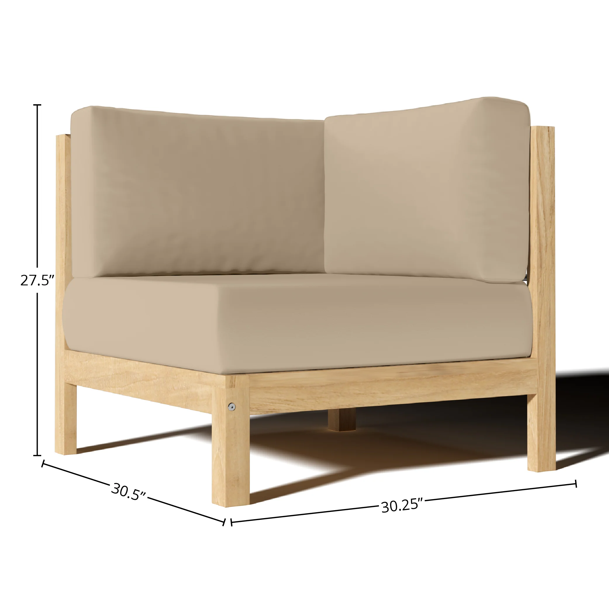 Zeretta Teak Corner Chair - Image 7