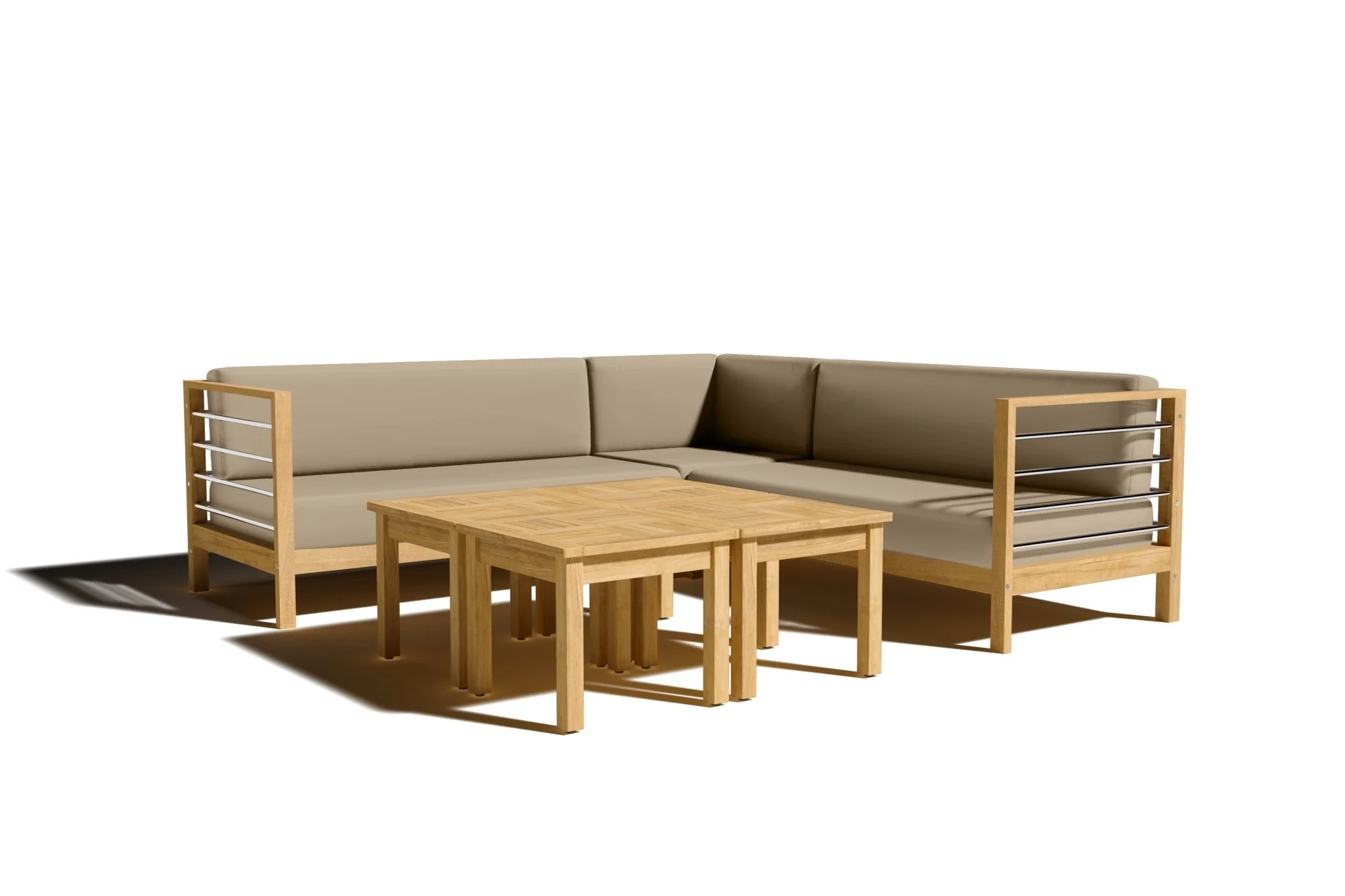 Zeretta Teak One Arm Sofa - Image 3