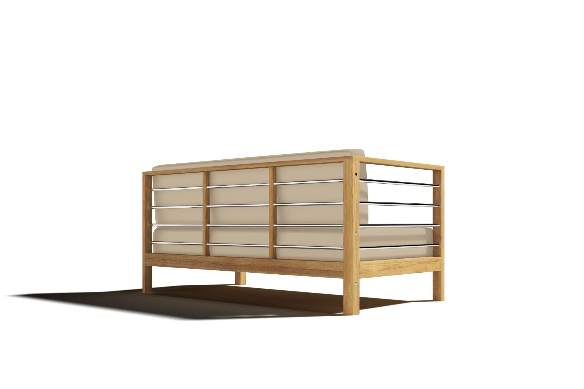 Zeretta Teak One Arm Sofa - Image 4
