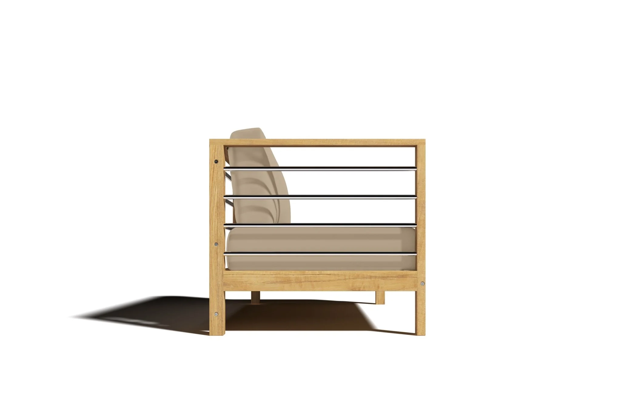 Zeretta Teak One Arm Sofa - Image 5