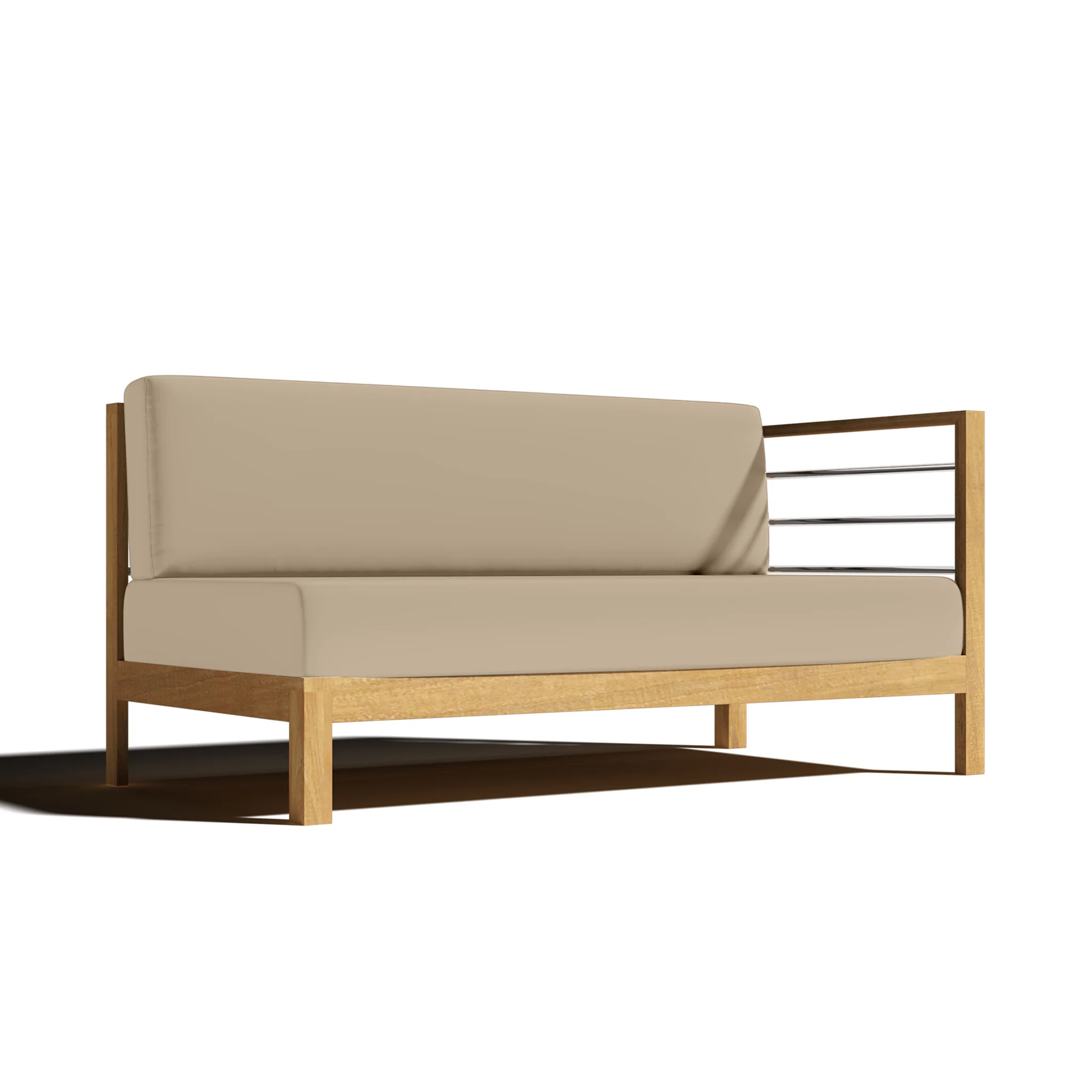 Zeretta Teak One Arm Sofa - Image 7