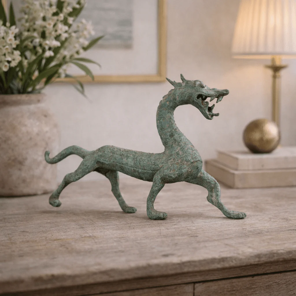 Zhaorin Bronze Dragon Statue - Image 2