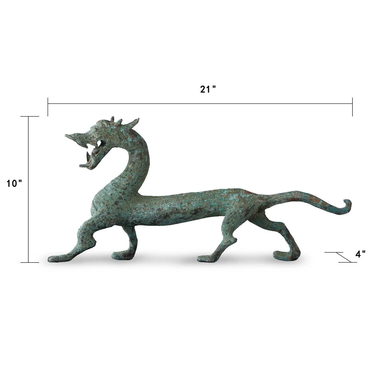 Zhaorin Bronze Dragon Statue - Image 4