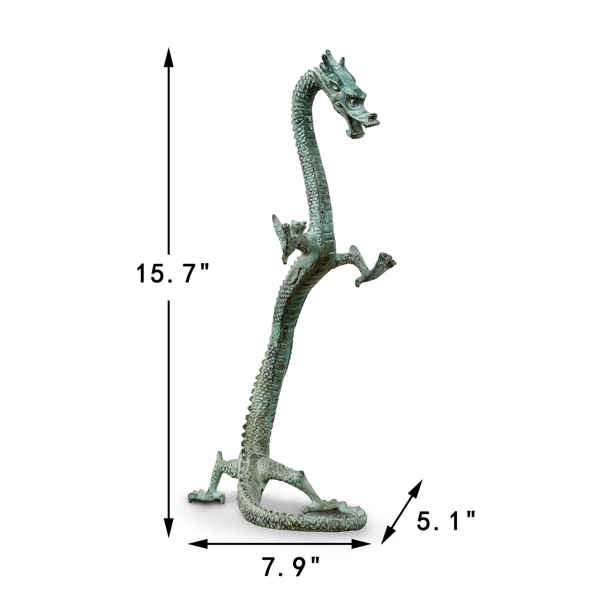 Zhenlo Bronze Dragon Sculpture - Image 8